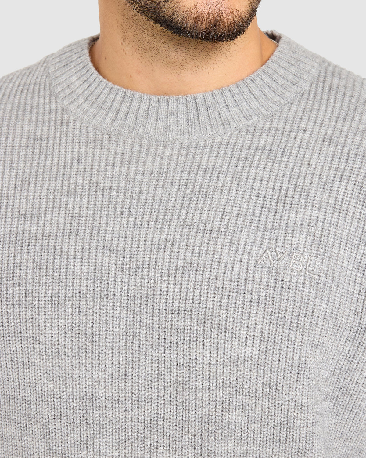 Signature Knitted Sweater - Grijs Marl