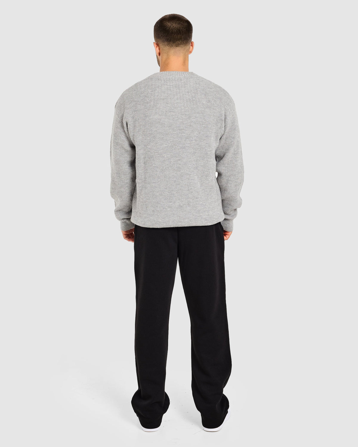 Signature Knitted Sweater - Grijs Marl