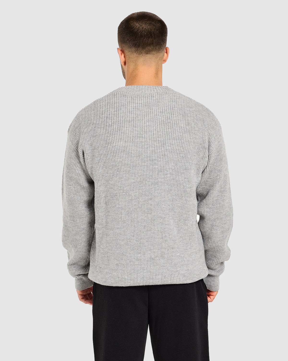 Signature Knitted Sweater - Grijs Marl