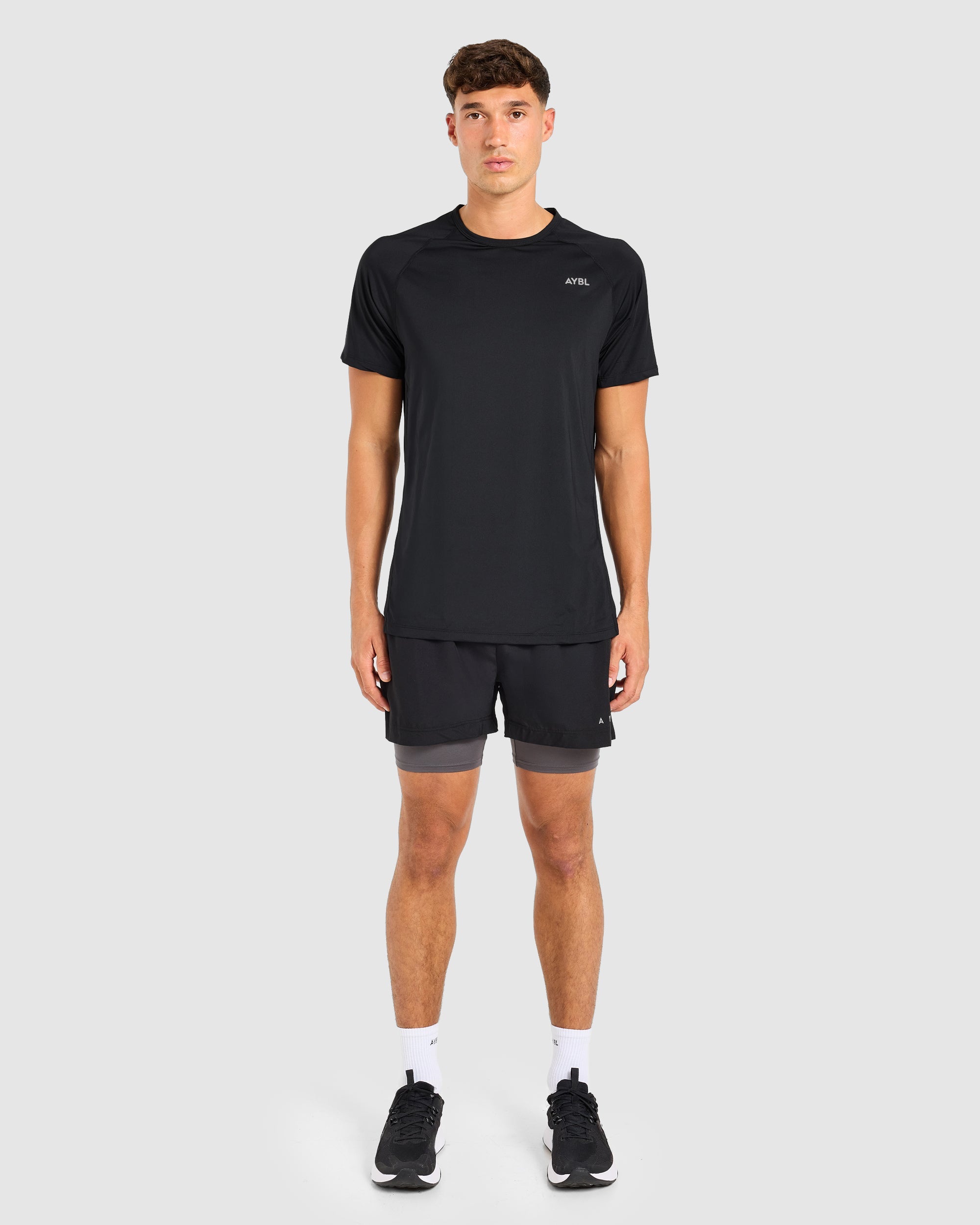 Core 2 in 1 Shorts - Zwart/Charcoal