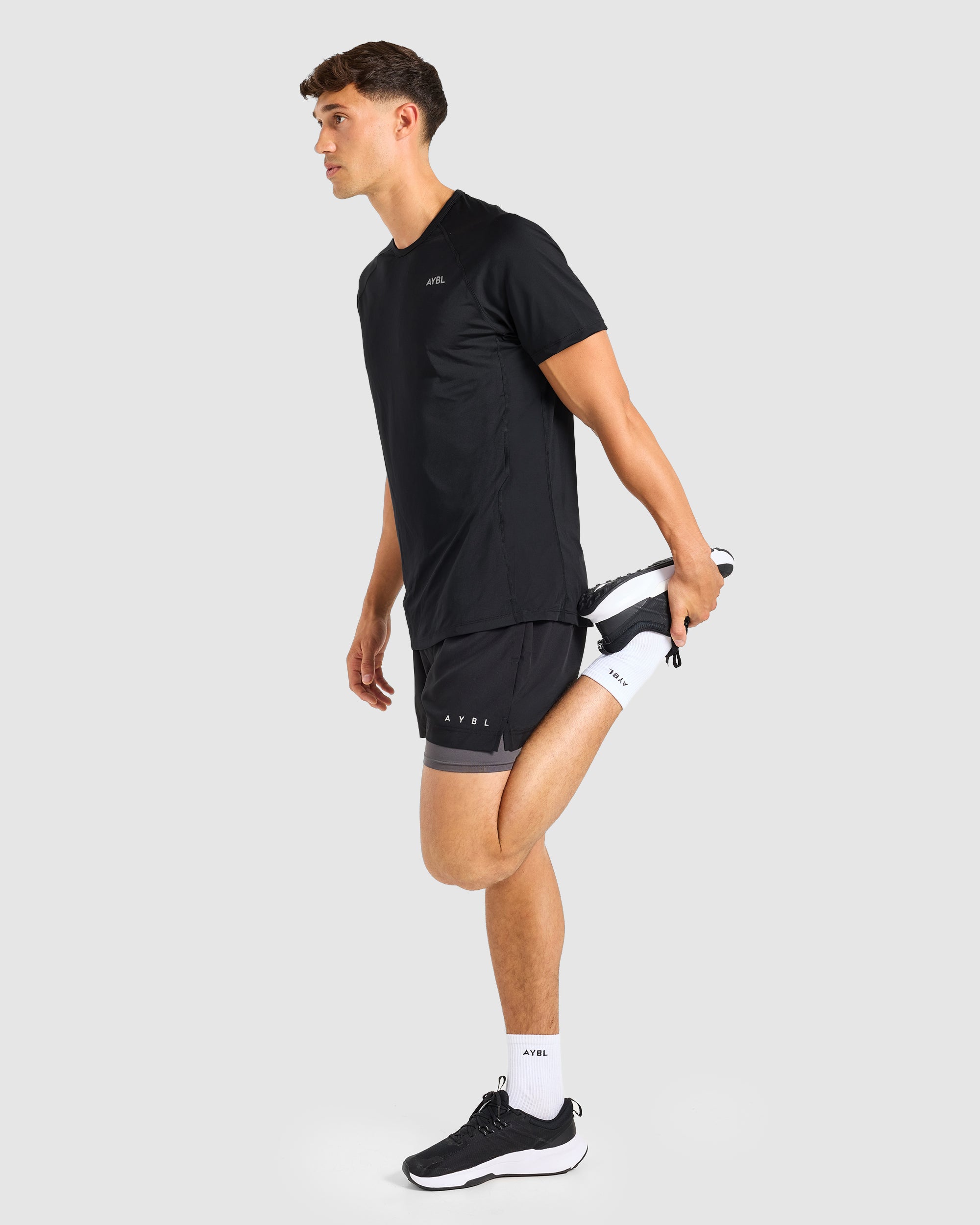 Core 2 in 1 Shorts - Zwart/Charcoal