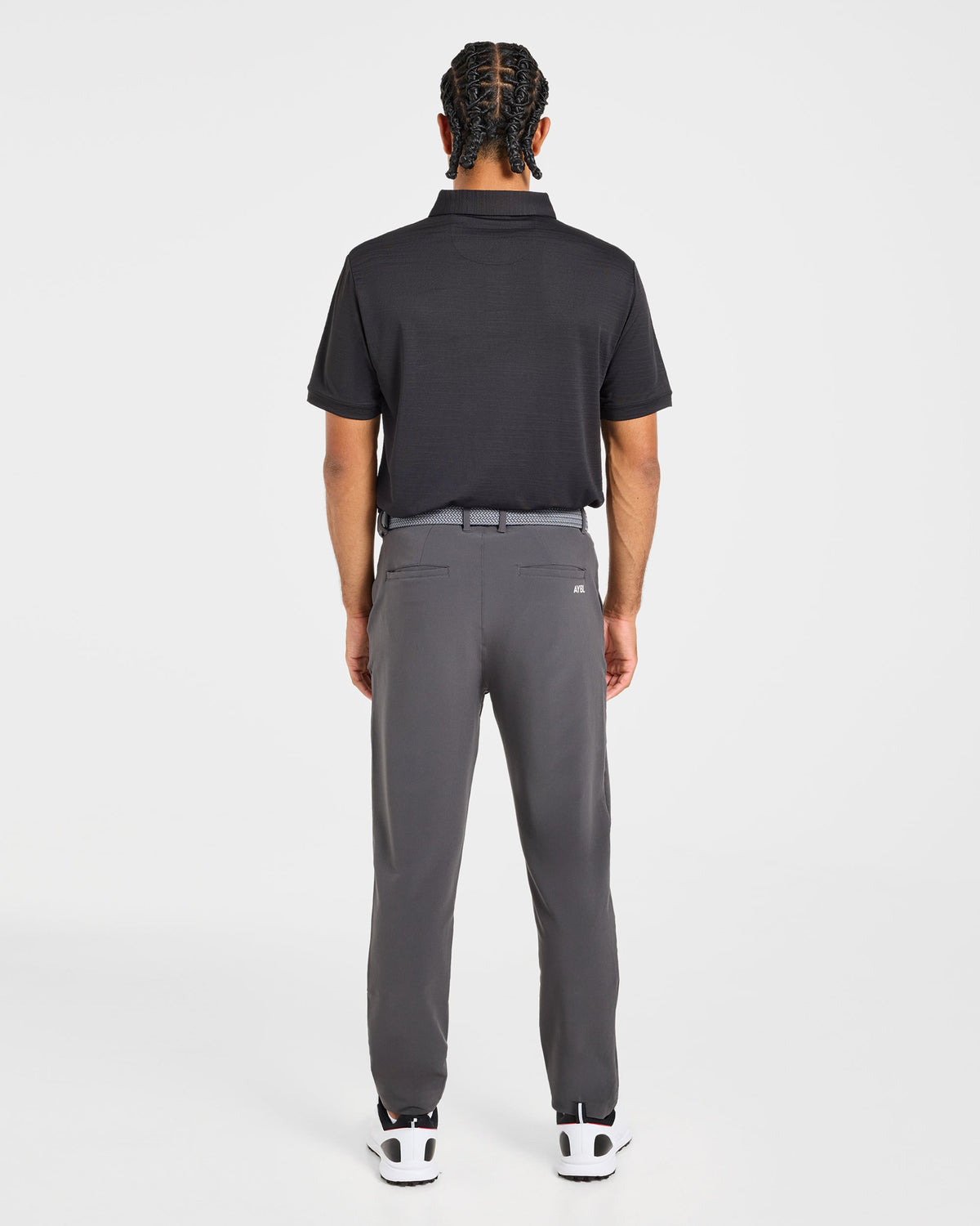 Precision Textured Stripe Polo - Zwart