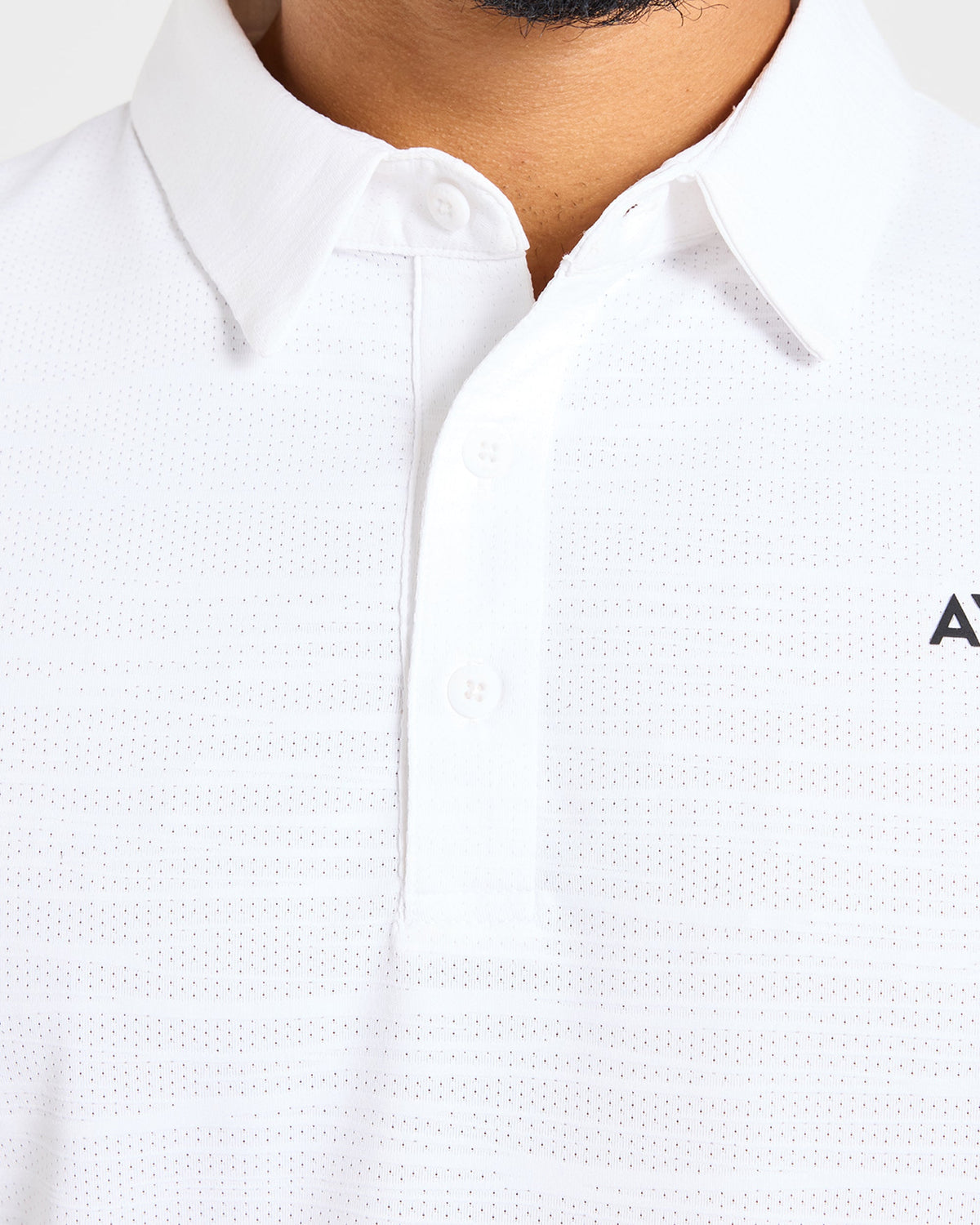 Precision Textured Stripe Polo - Off Wit