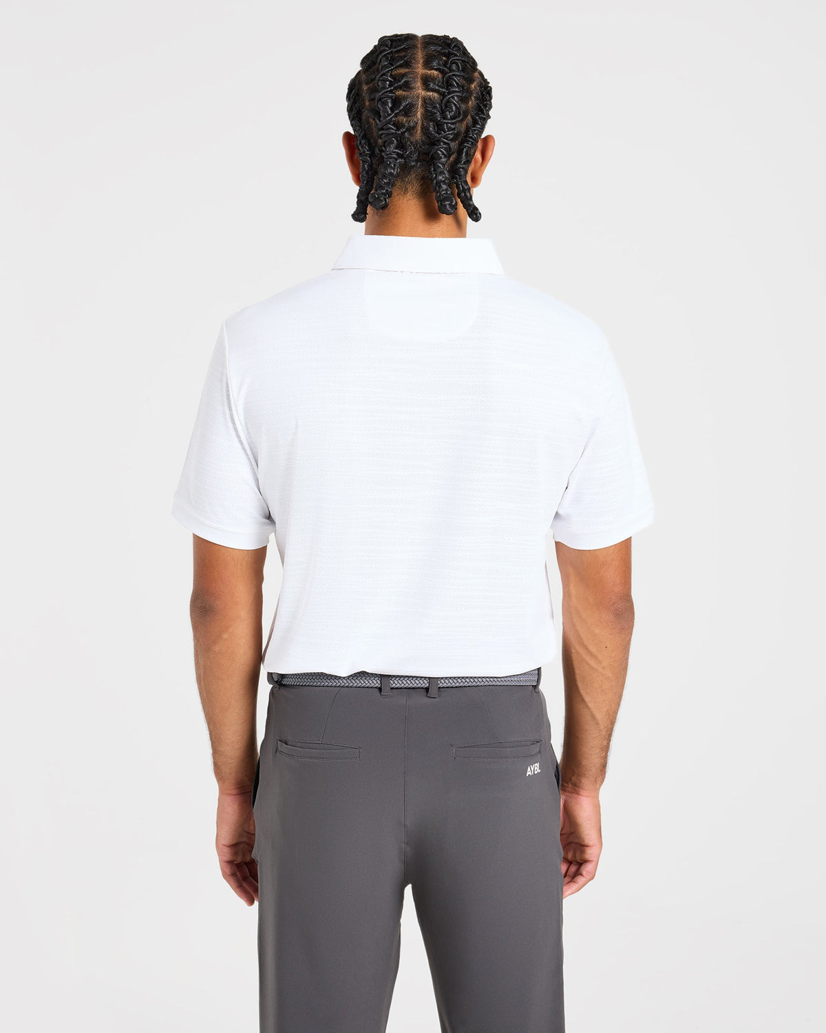Precision Textured Stripe Polo - Off Wit