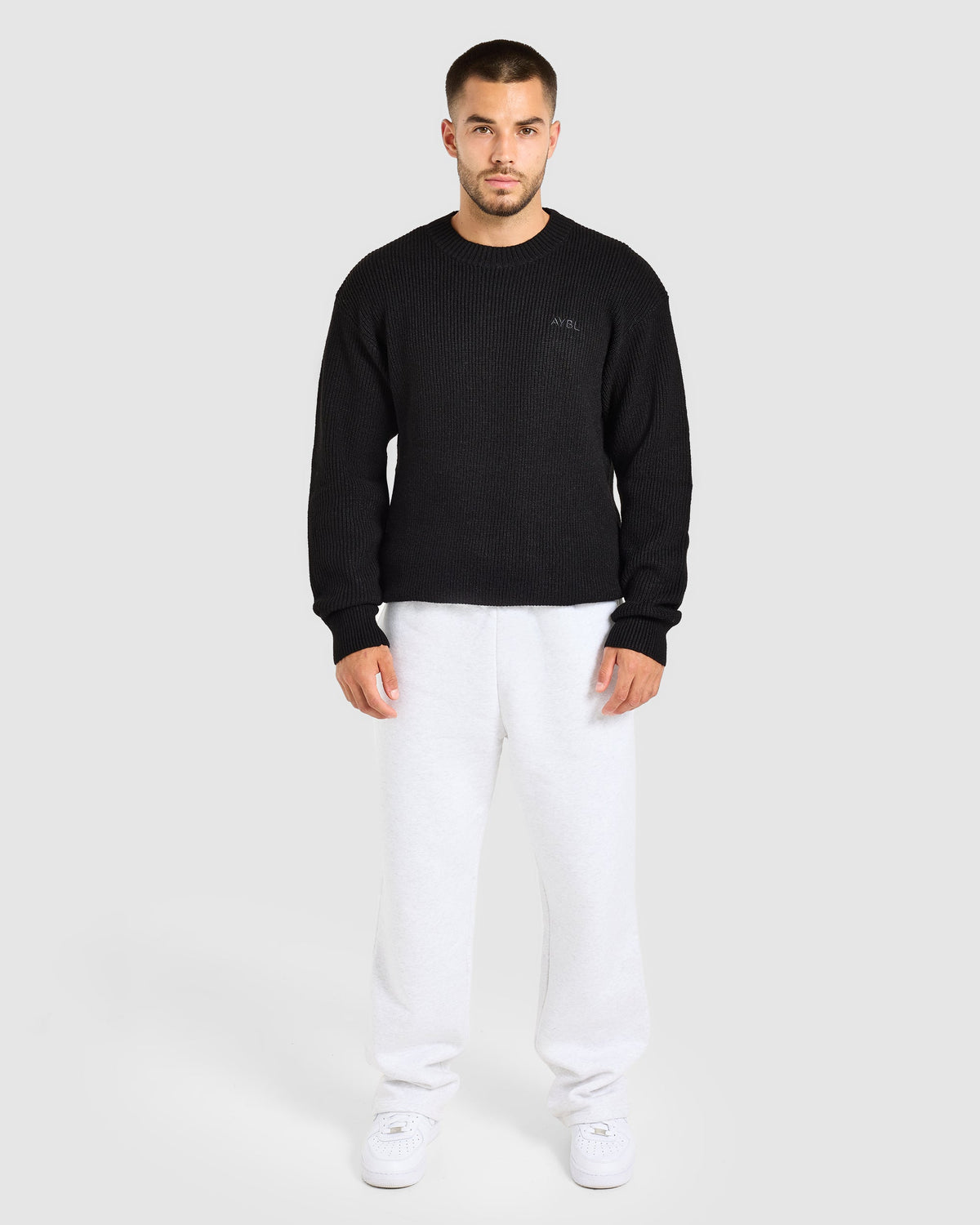 Signature Knitted Sweater - Zwart