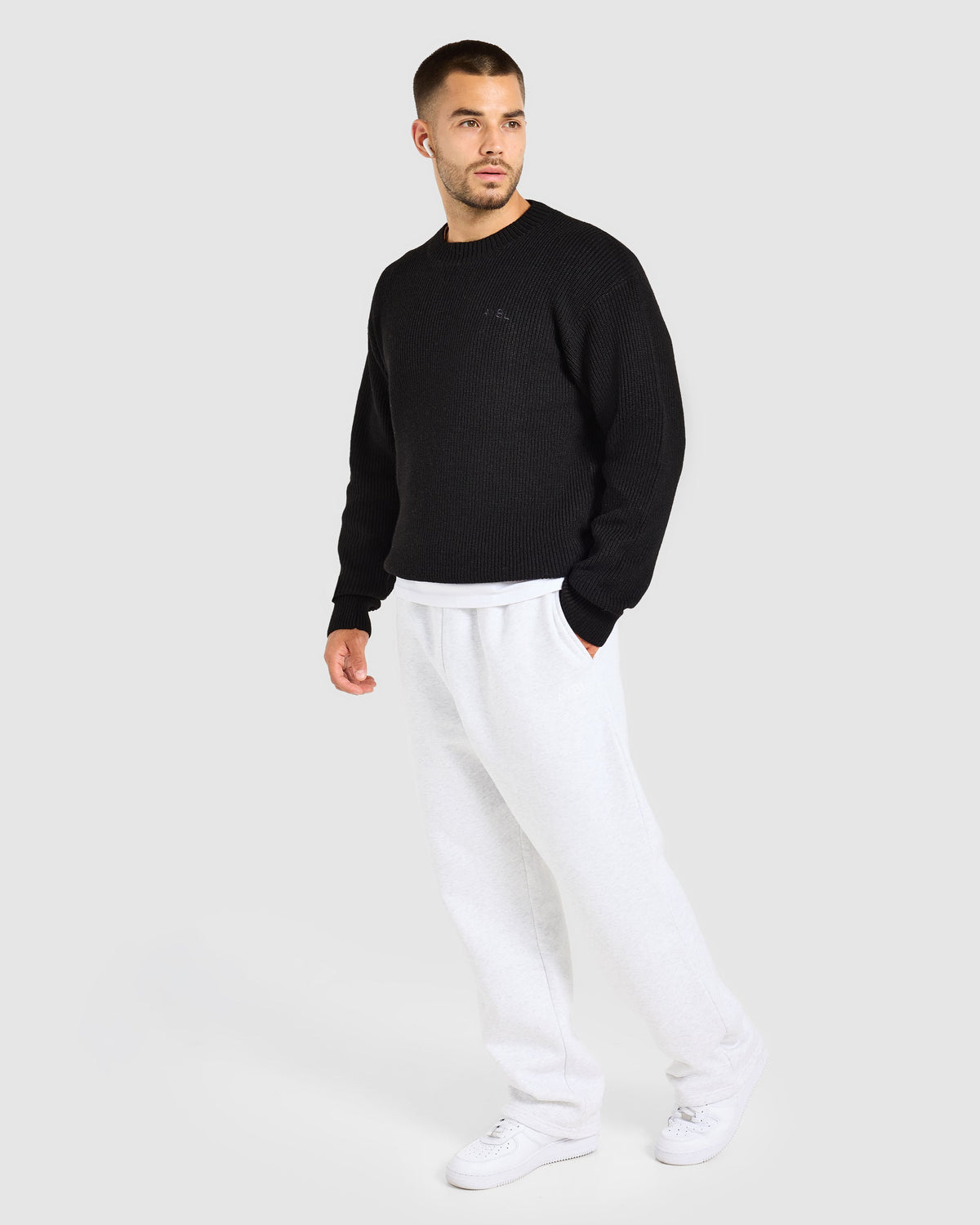Signature Knitted Sweater - Zwart