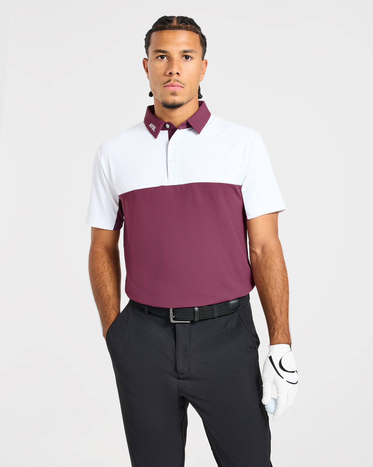 Precision Block Polo - Washed Plum