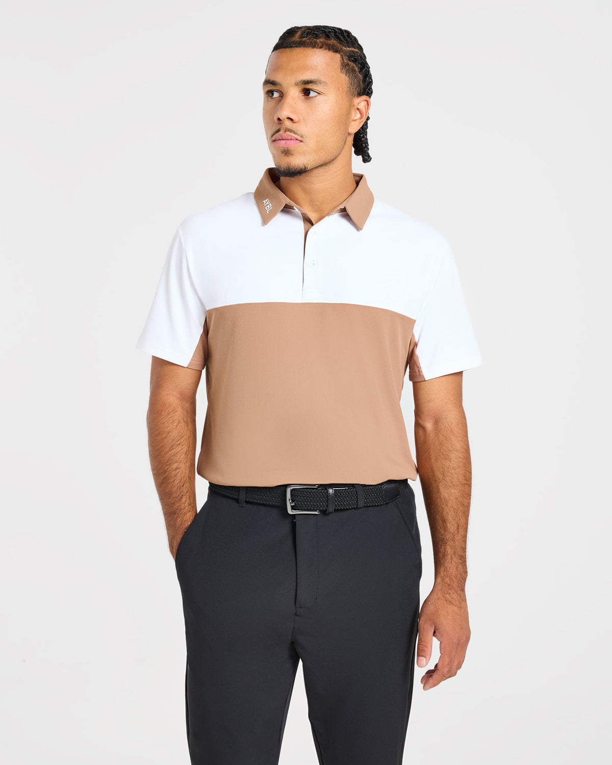 Precision Block Polo - Deep Tan