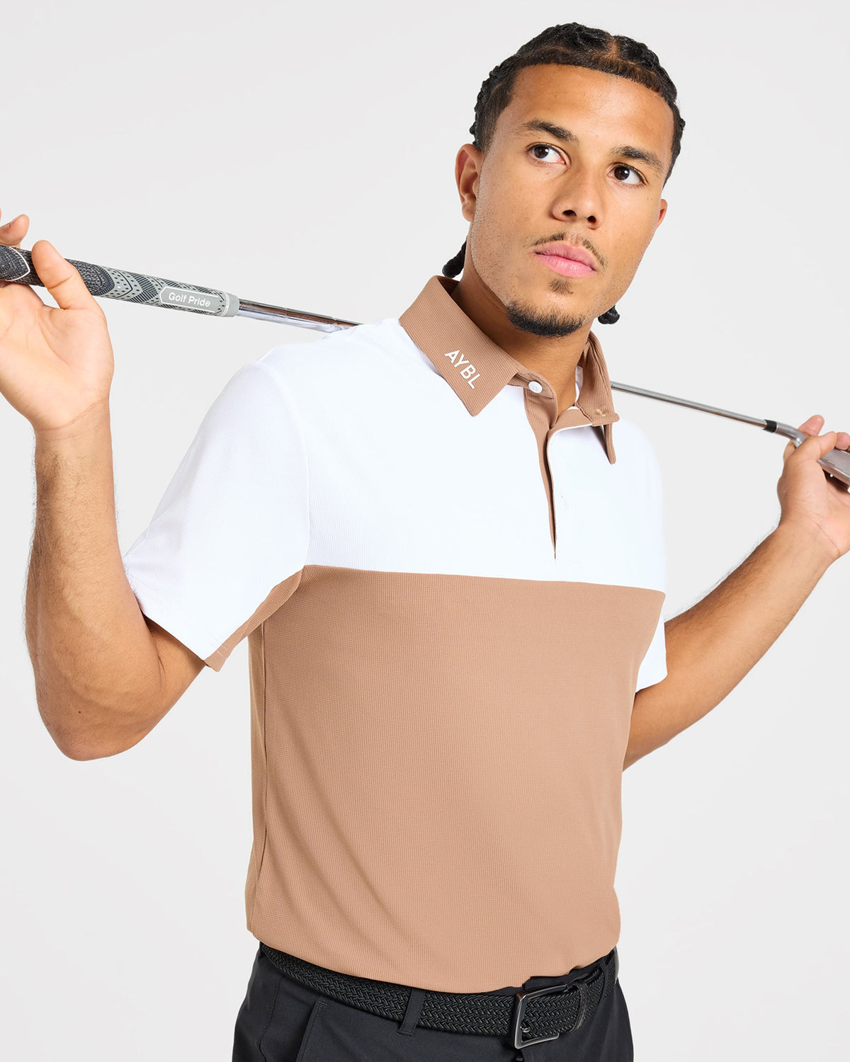 Precision Block Polo - Deep Tan