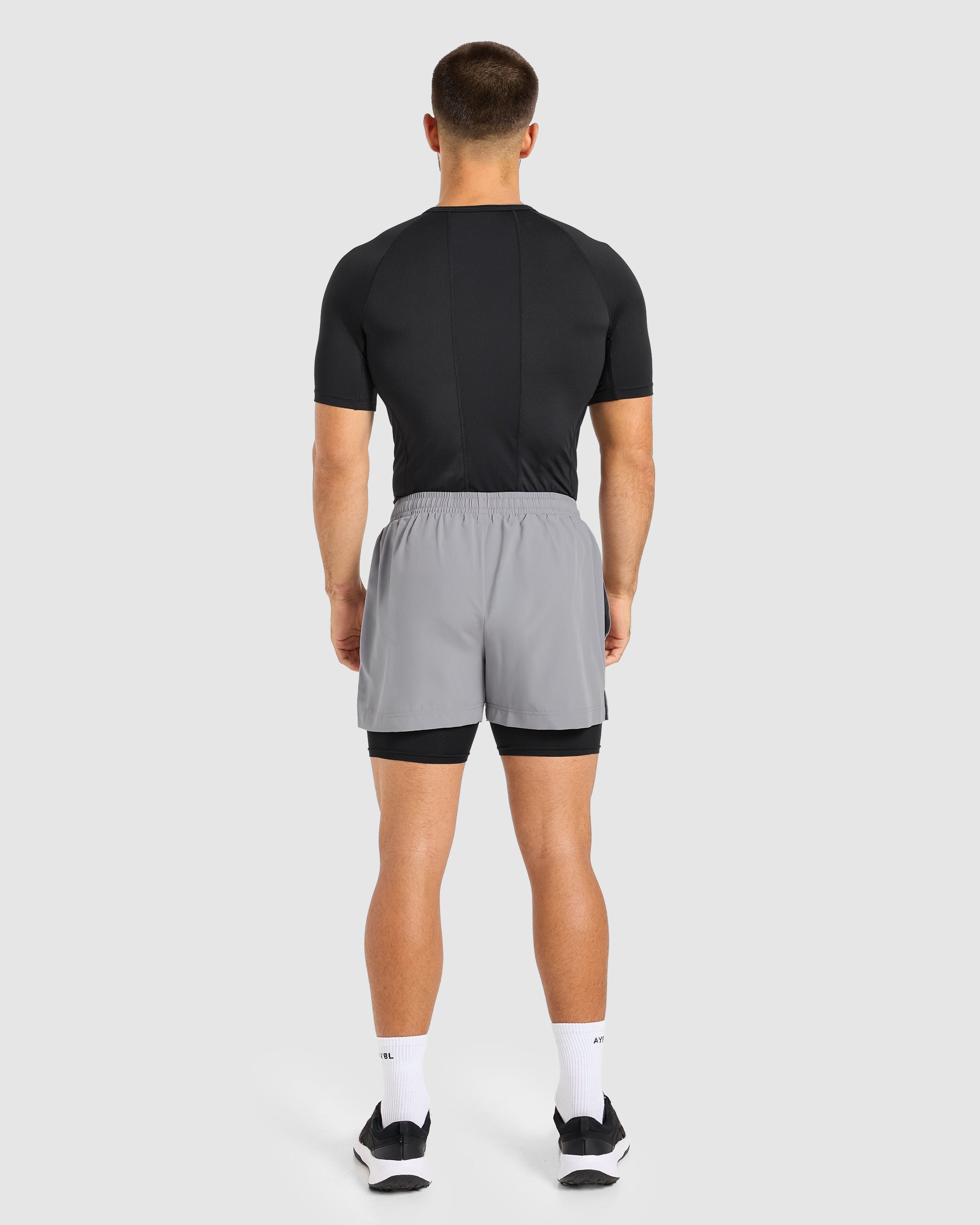 Core 2 in 1 Shorts - Grijs/Zwart