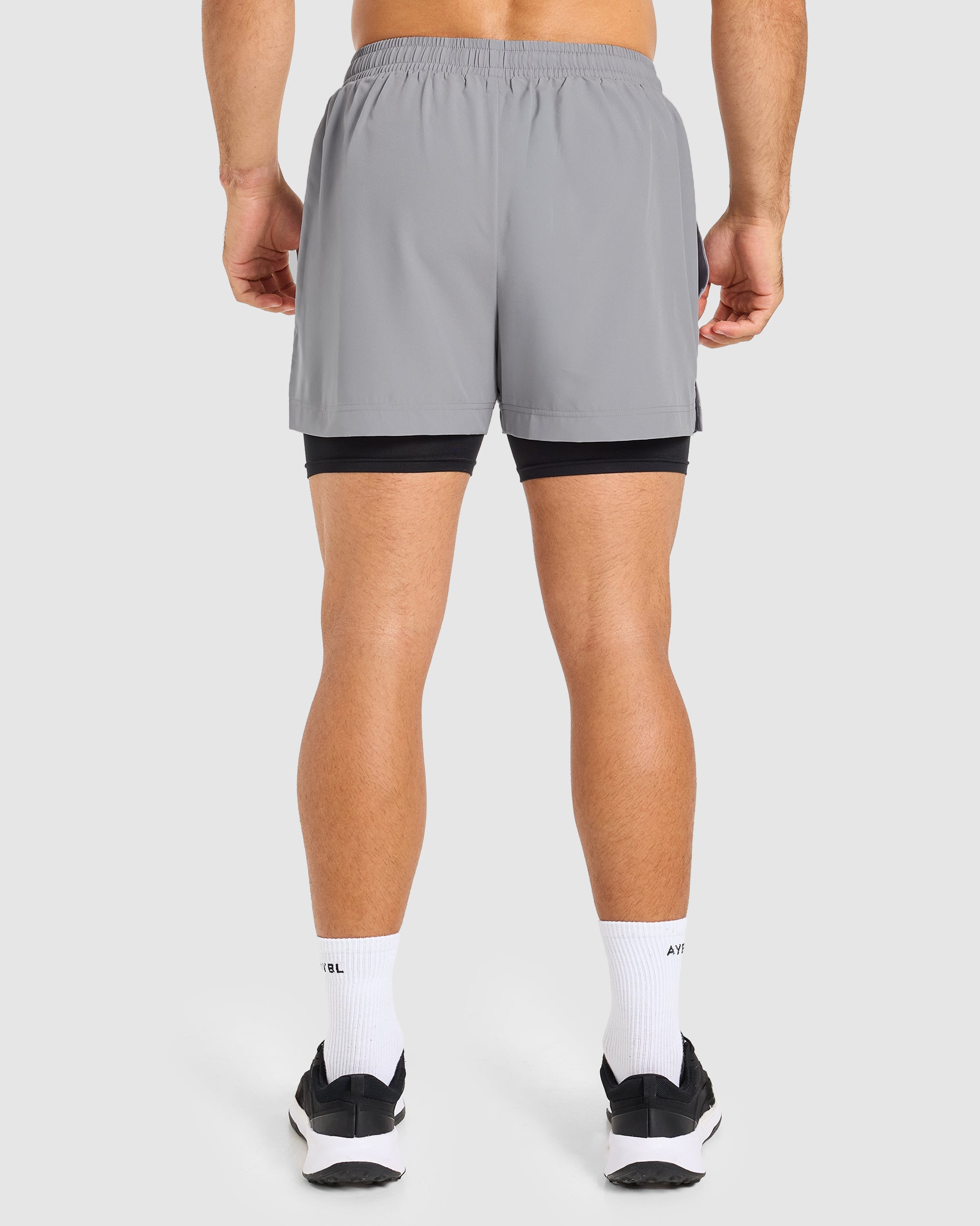 Core 2 in 1 Shorts - Grijs/Zwart