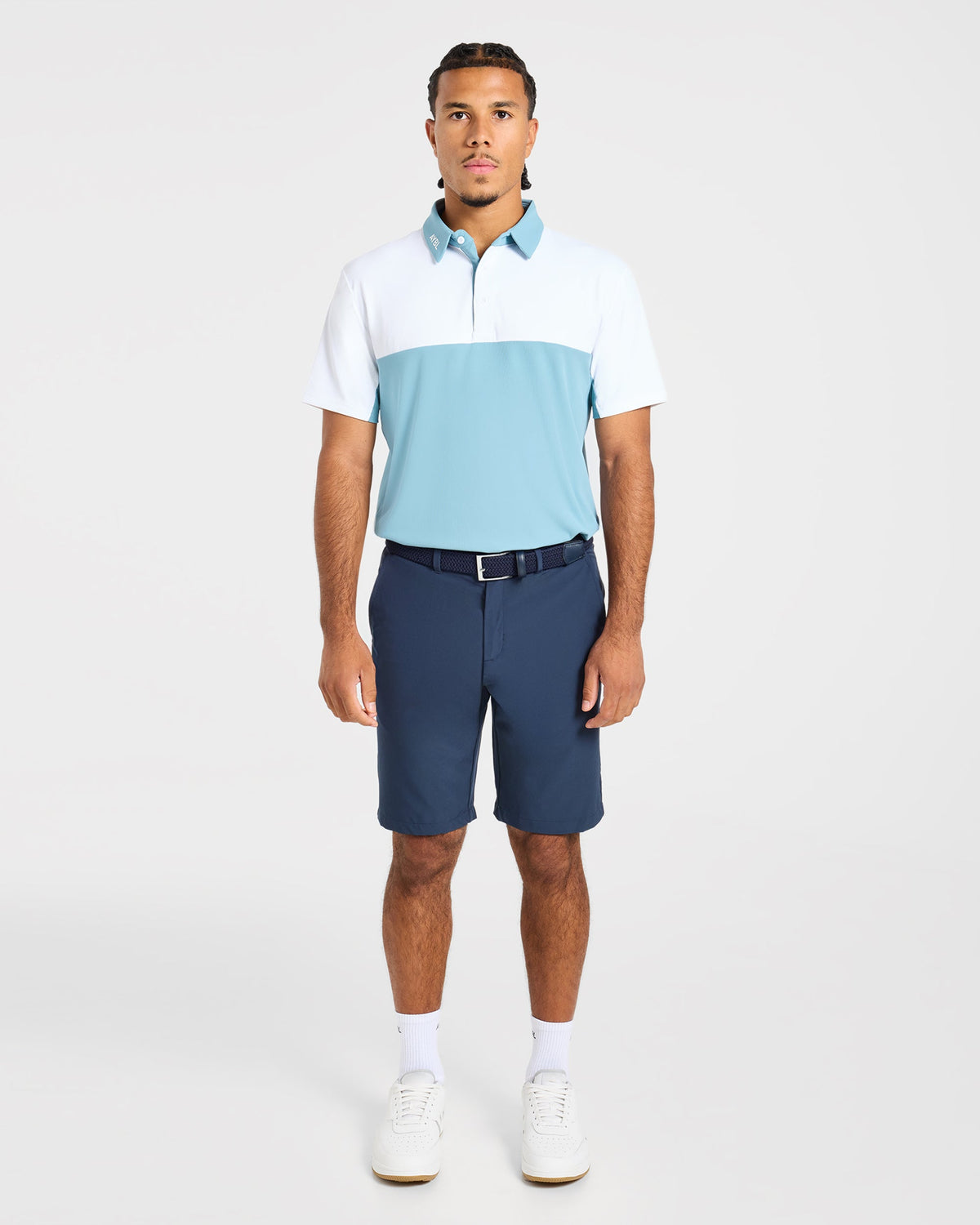 Precision Block Polo - Light Blauw