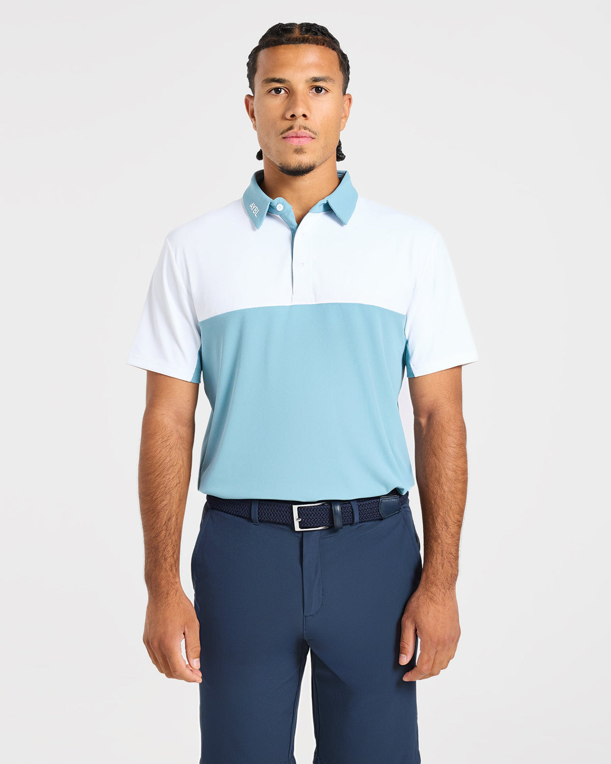 Precision Block Polo - Light Blauw
