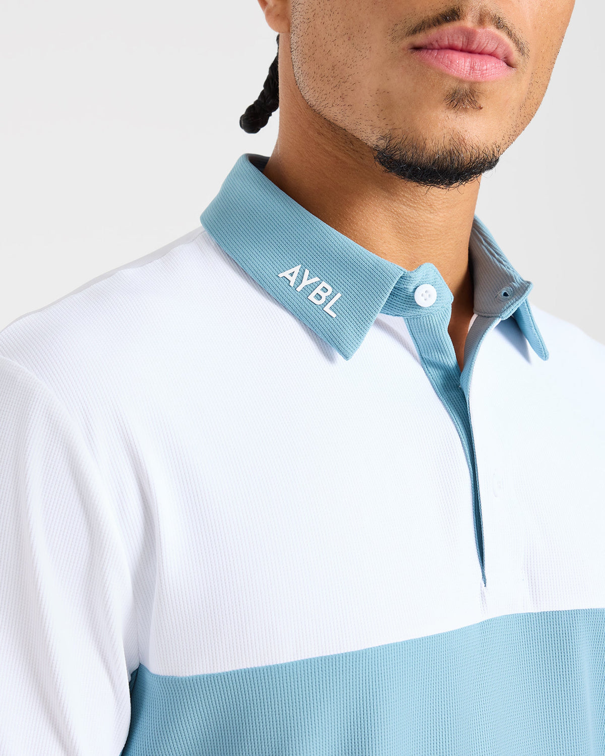 Precision Block Polo - Light Blauw
