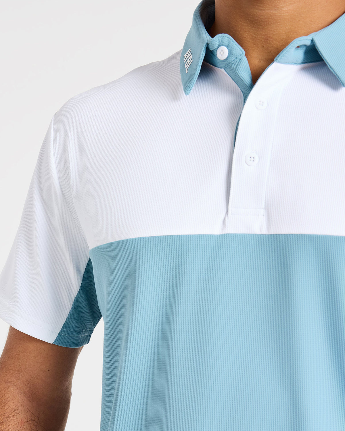 Precision Block Polo - Light Blauw