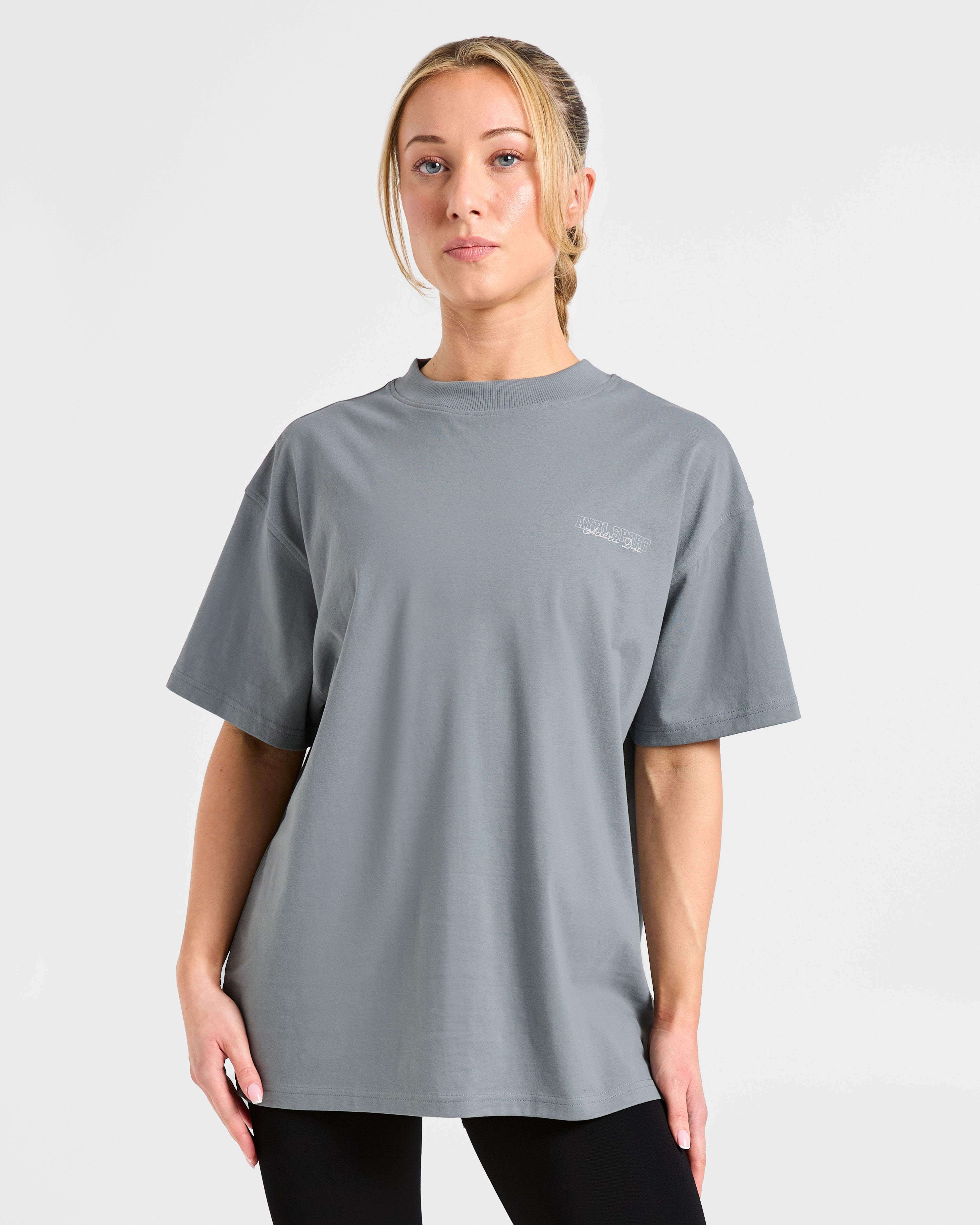 Varsity Dept. Oversized T Shirt - Slate Grijs