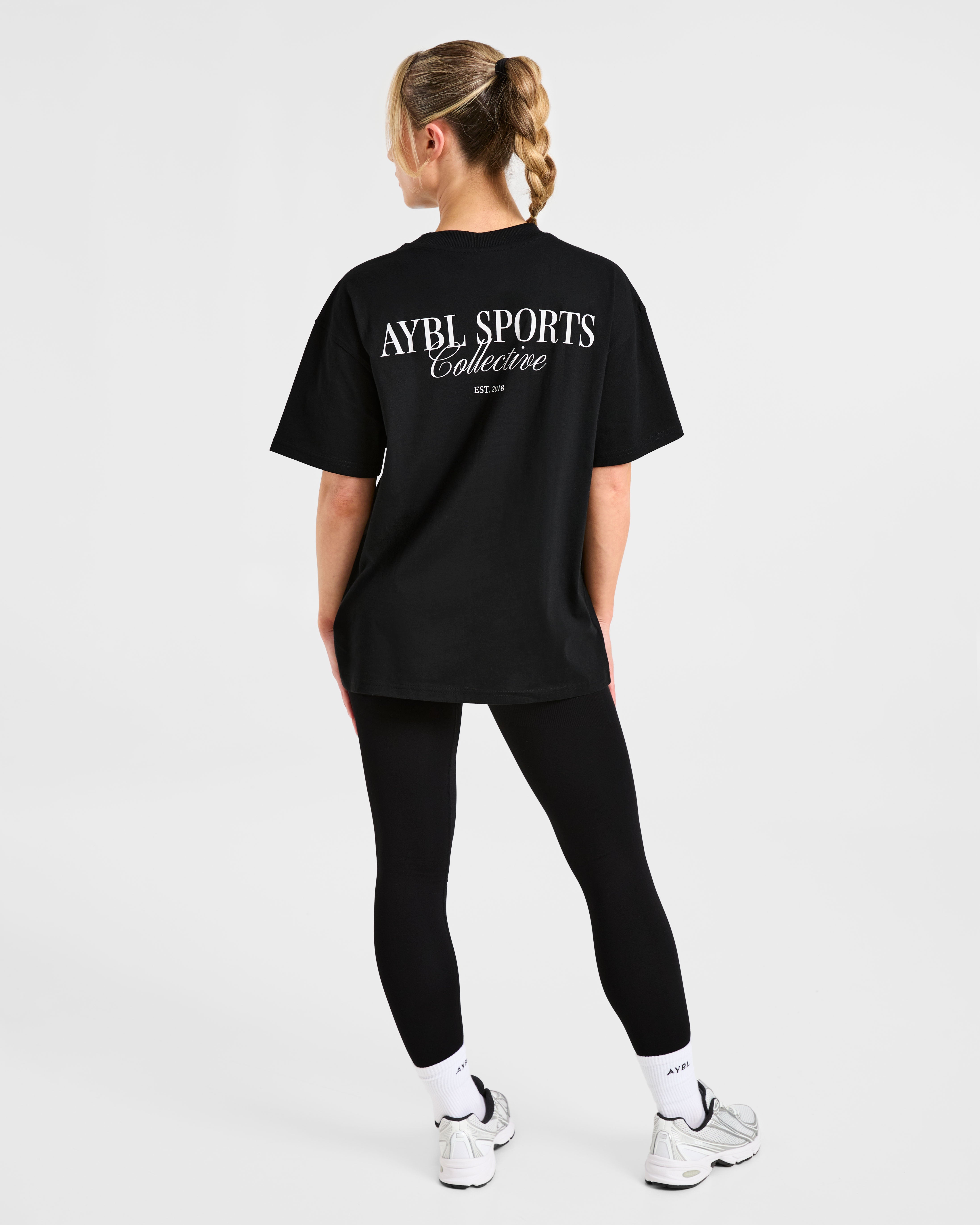 Sports Collective Oversized T Shirt - Zwart