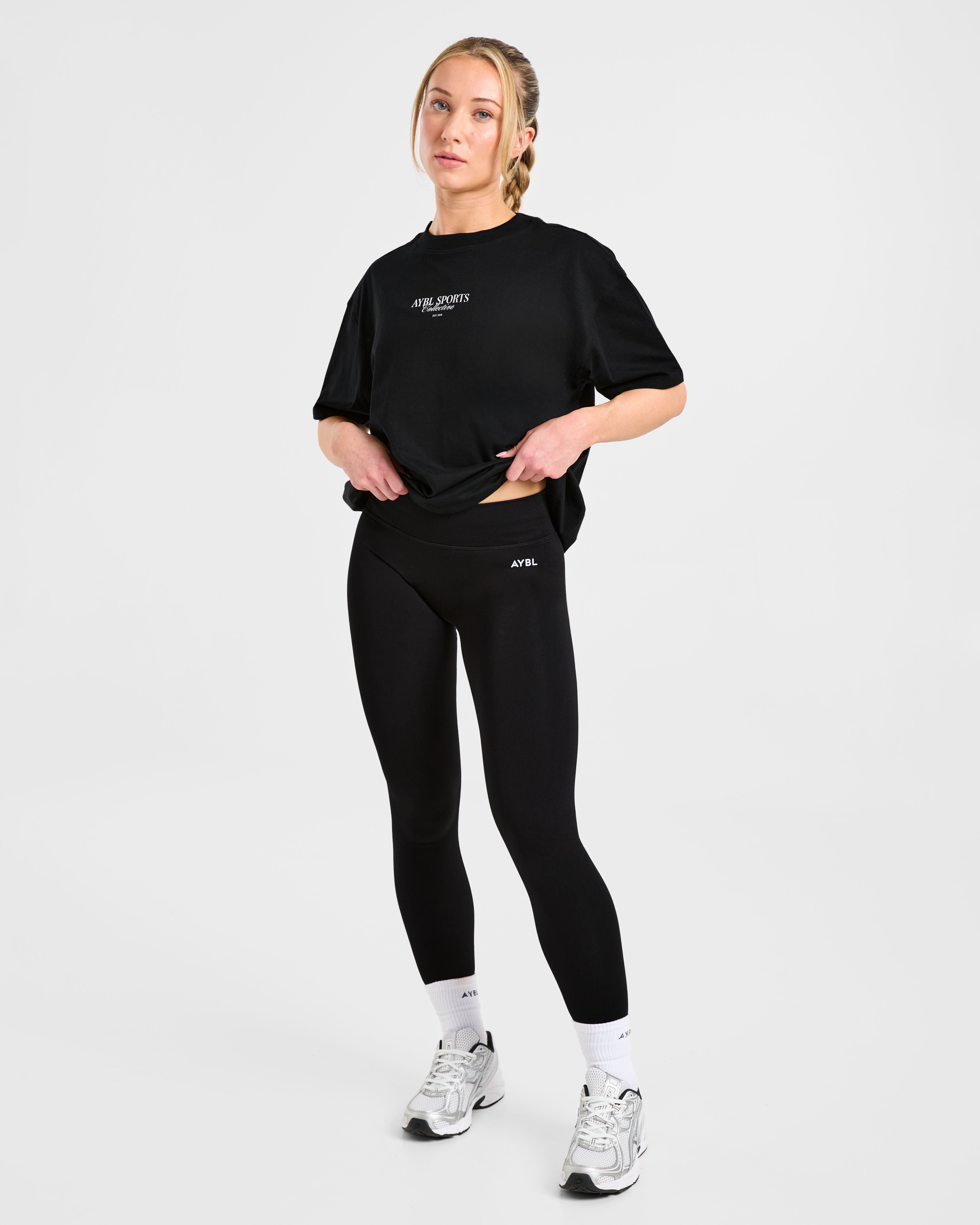 Sports Collective Oversized T Shirt - Zwart