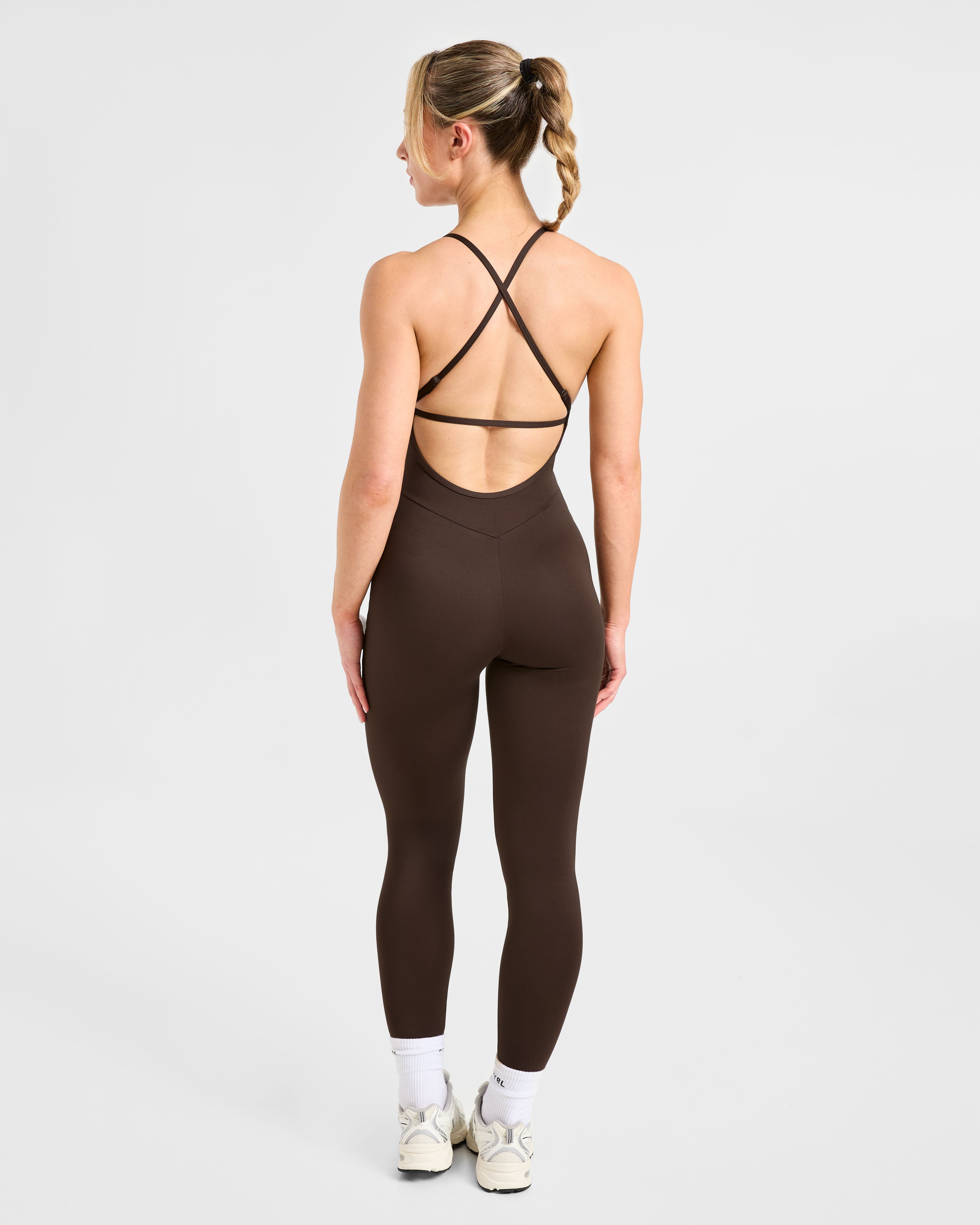 Sculpt Backless Legging All In One - Deep Cocoa Bruin
