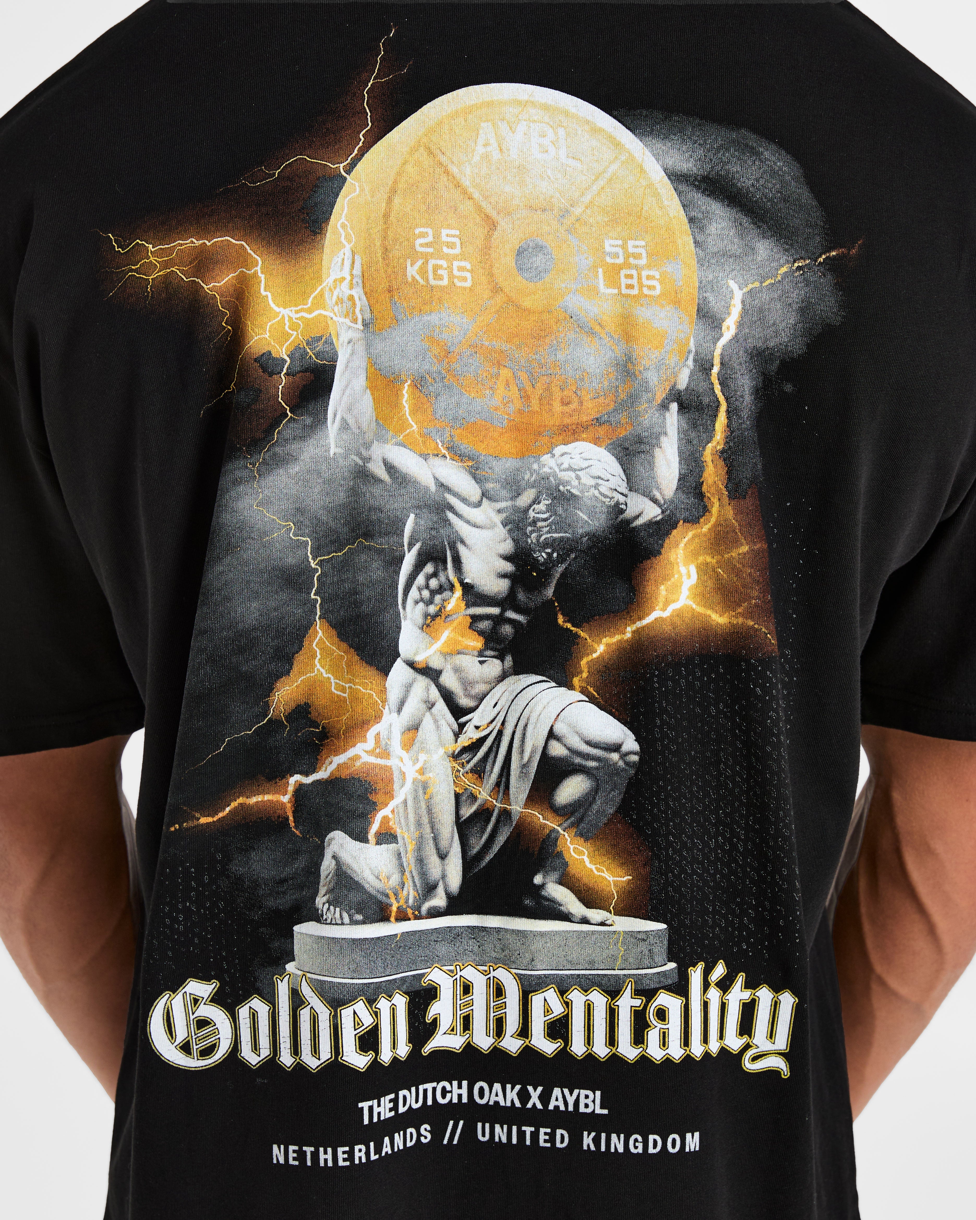 Wesley Vissers x Golden Mentality Oversized T Shirt - Zwart