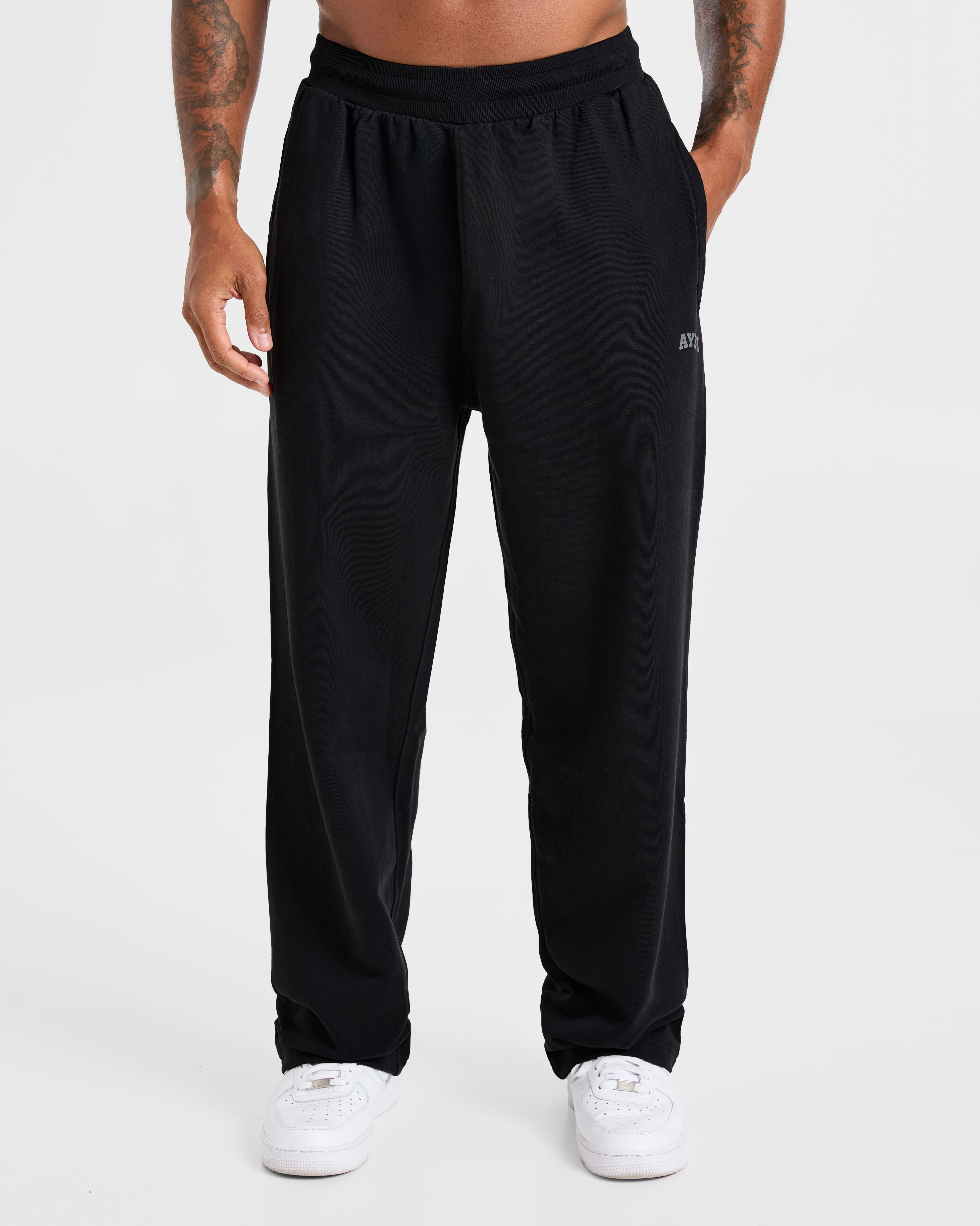 Elite Straight Leg Joggers - Zwart/Charcoal