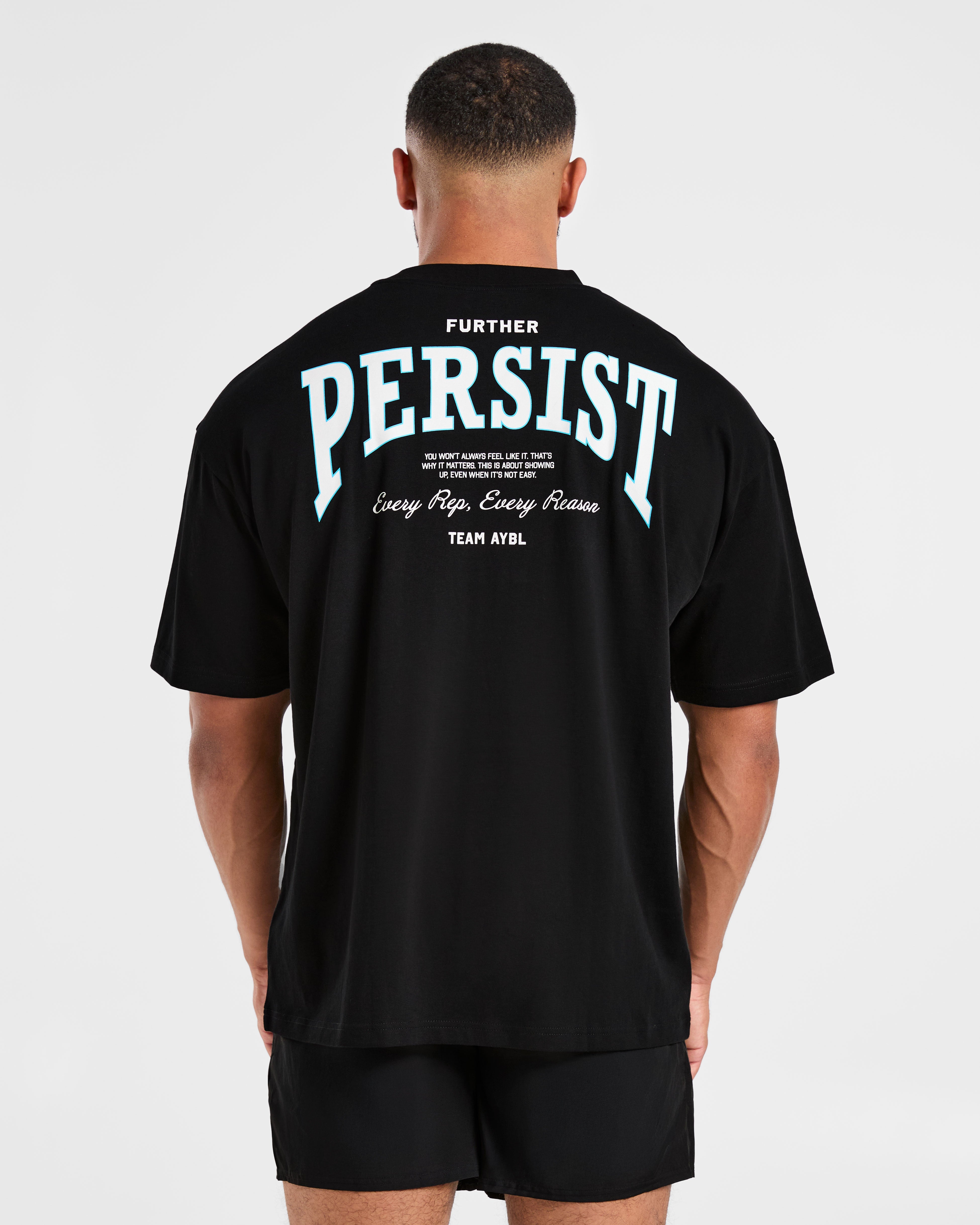 Cam Kissel x Persist Oversized T Shirt - Zwart