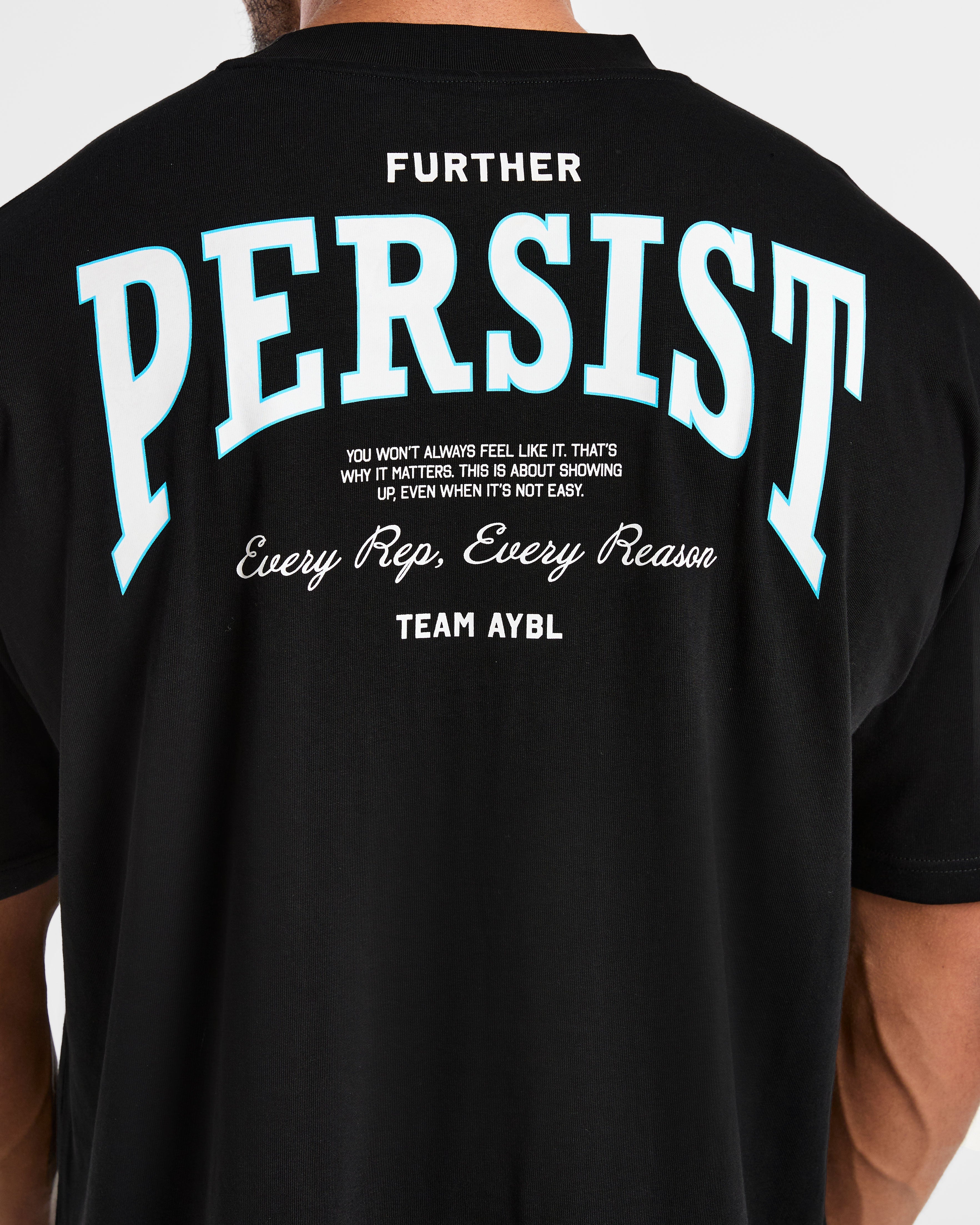 Cam Kissel x Persist Oversized T Shirt - Zwart