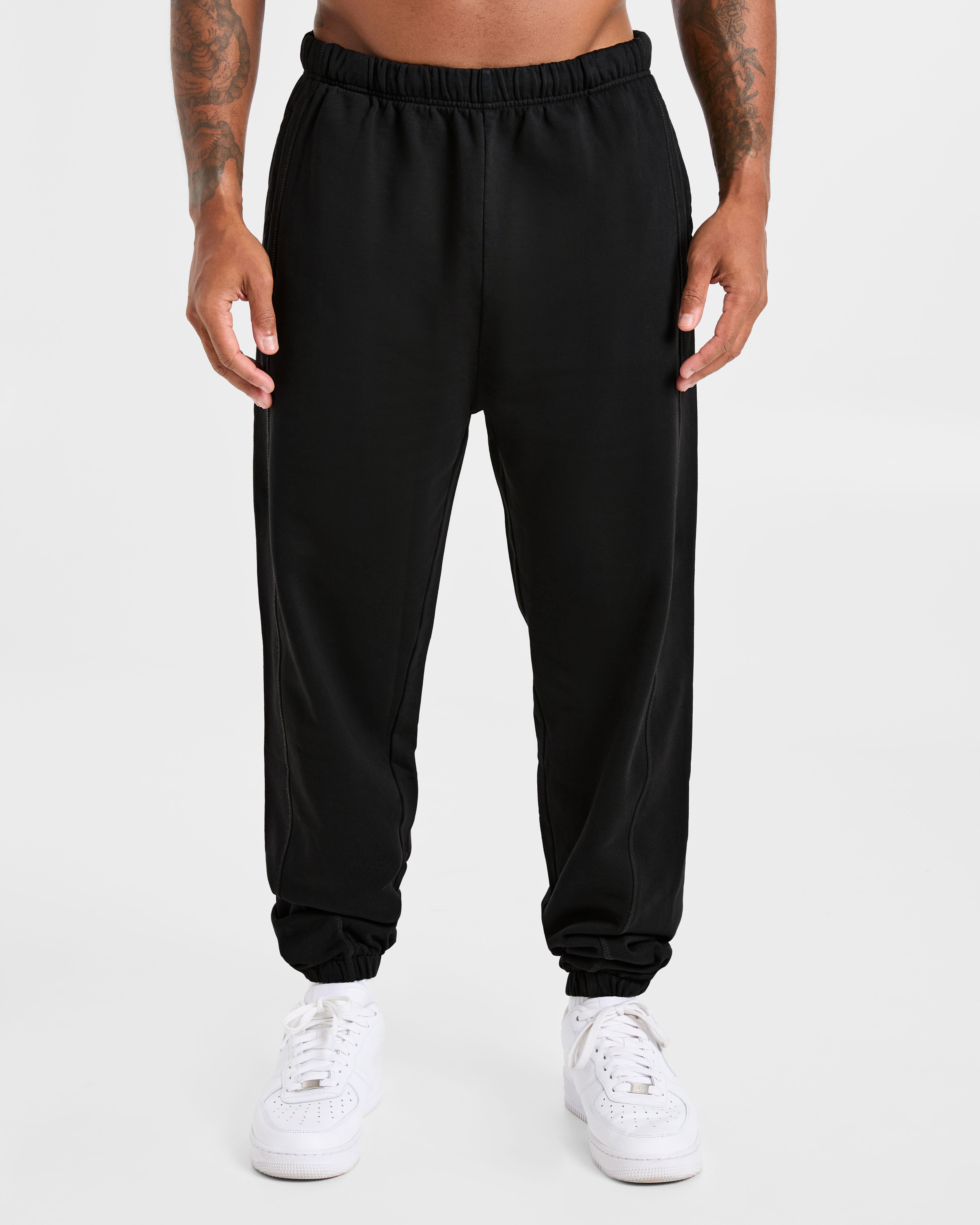 Lift Club Distressed Joggers - Zwart/Charcoal
