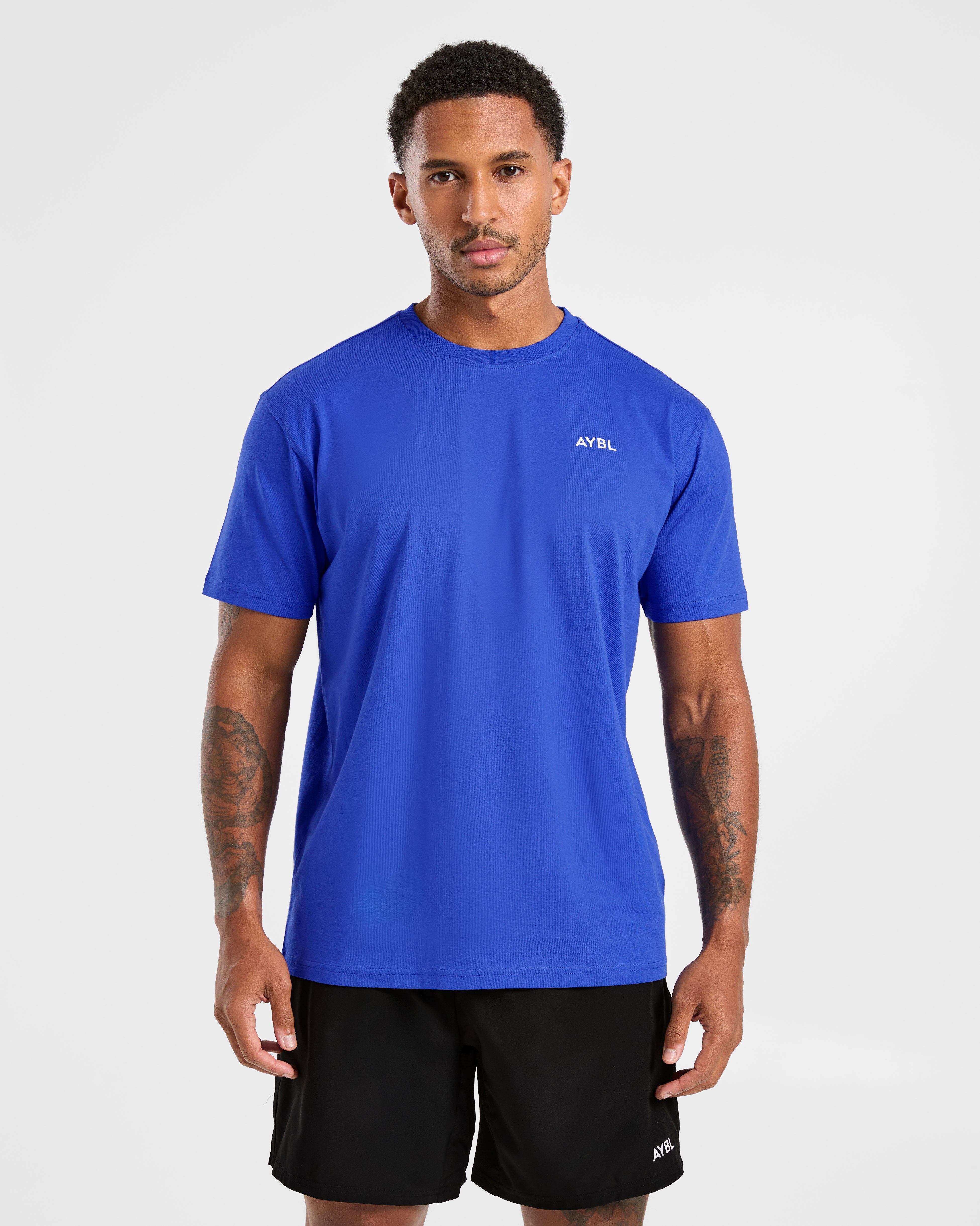 Essential T Shirt - Cobalt Blauw