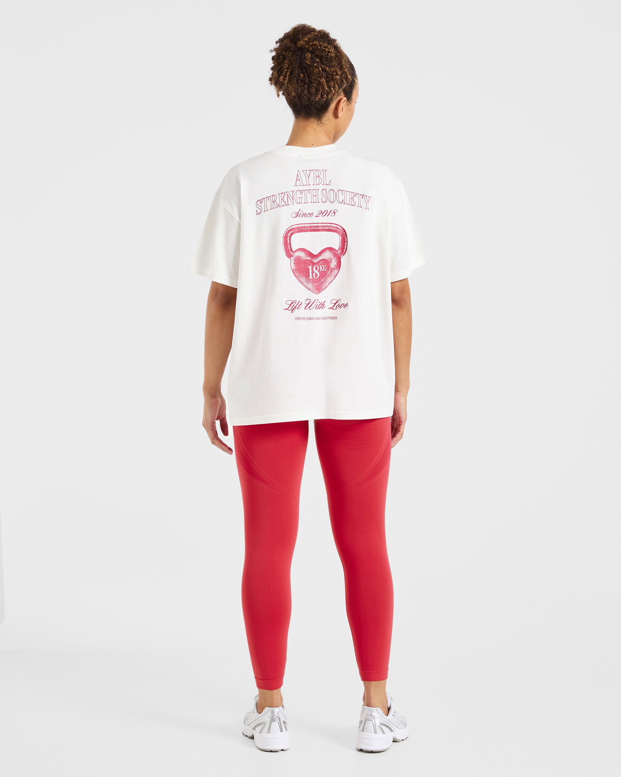 AYBL Lift Love Oversized T Shirt - Wit