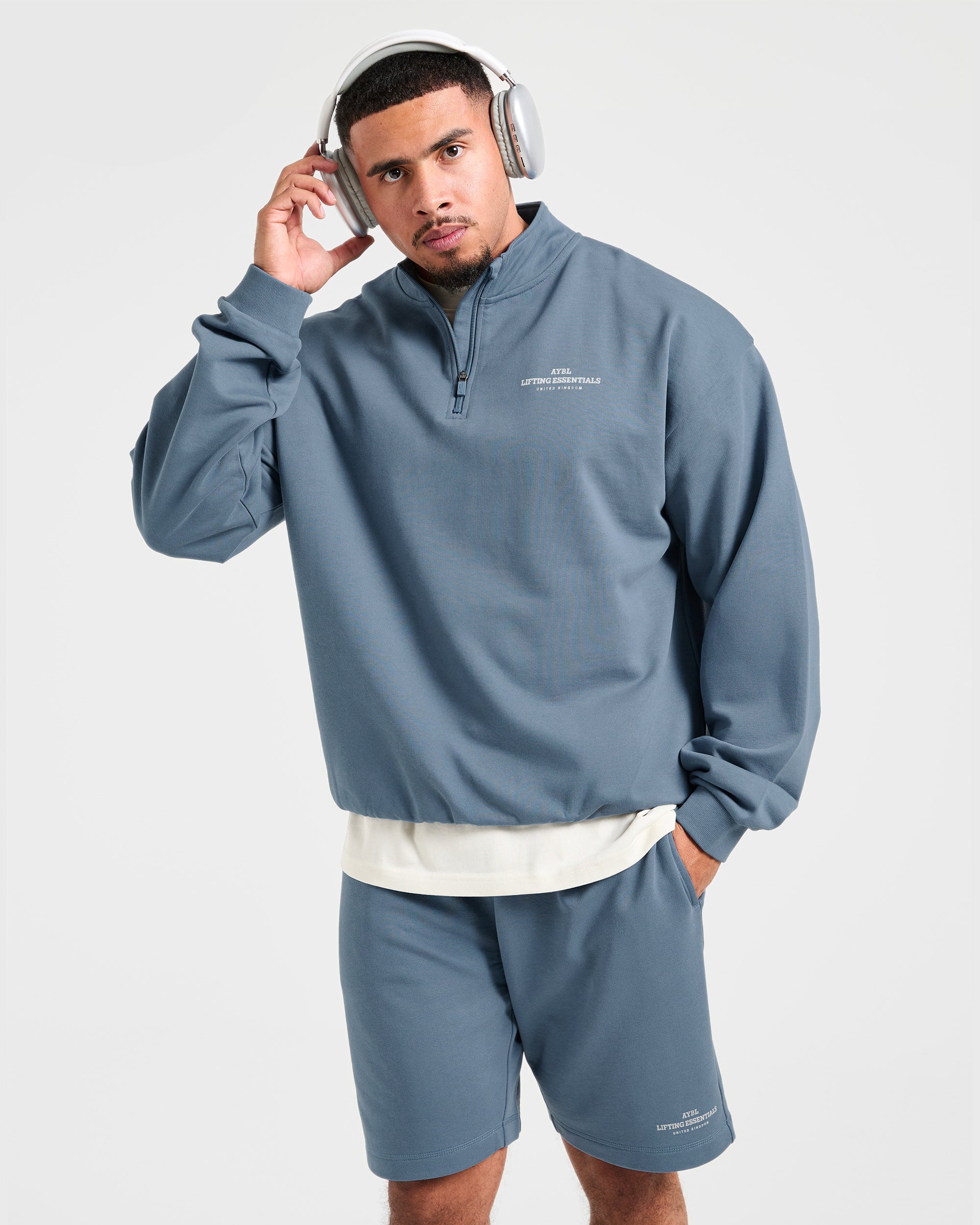 Apex Lifting Essentials 1/4 Zip Pullover - Titanium Blauw