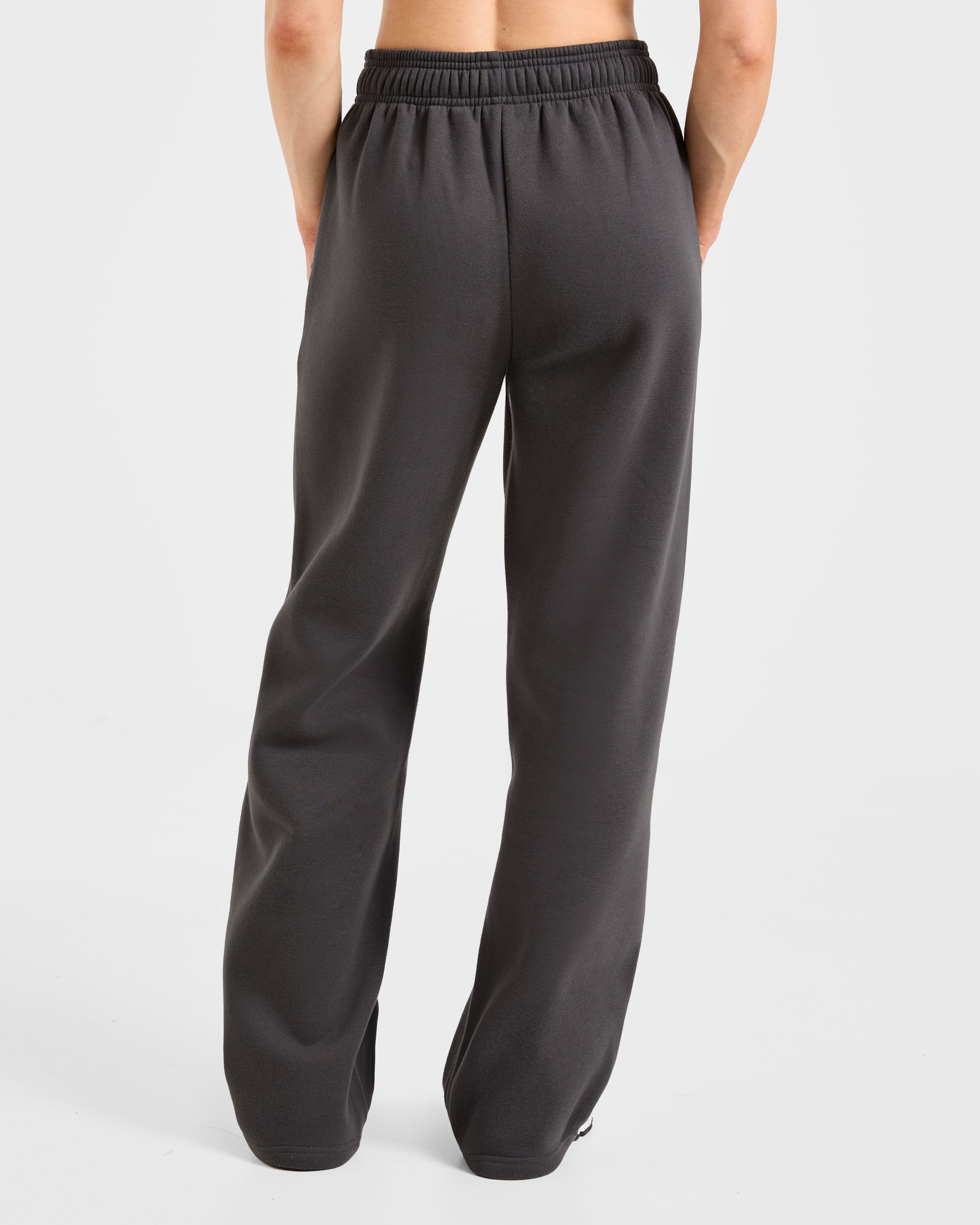 Sports Essentials Oversized Straight Leg Joggers - Charcoal/Roze