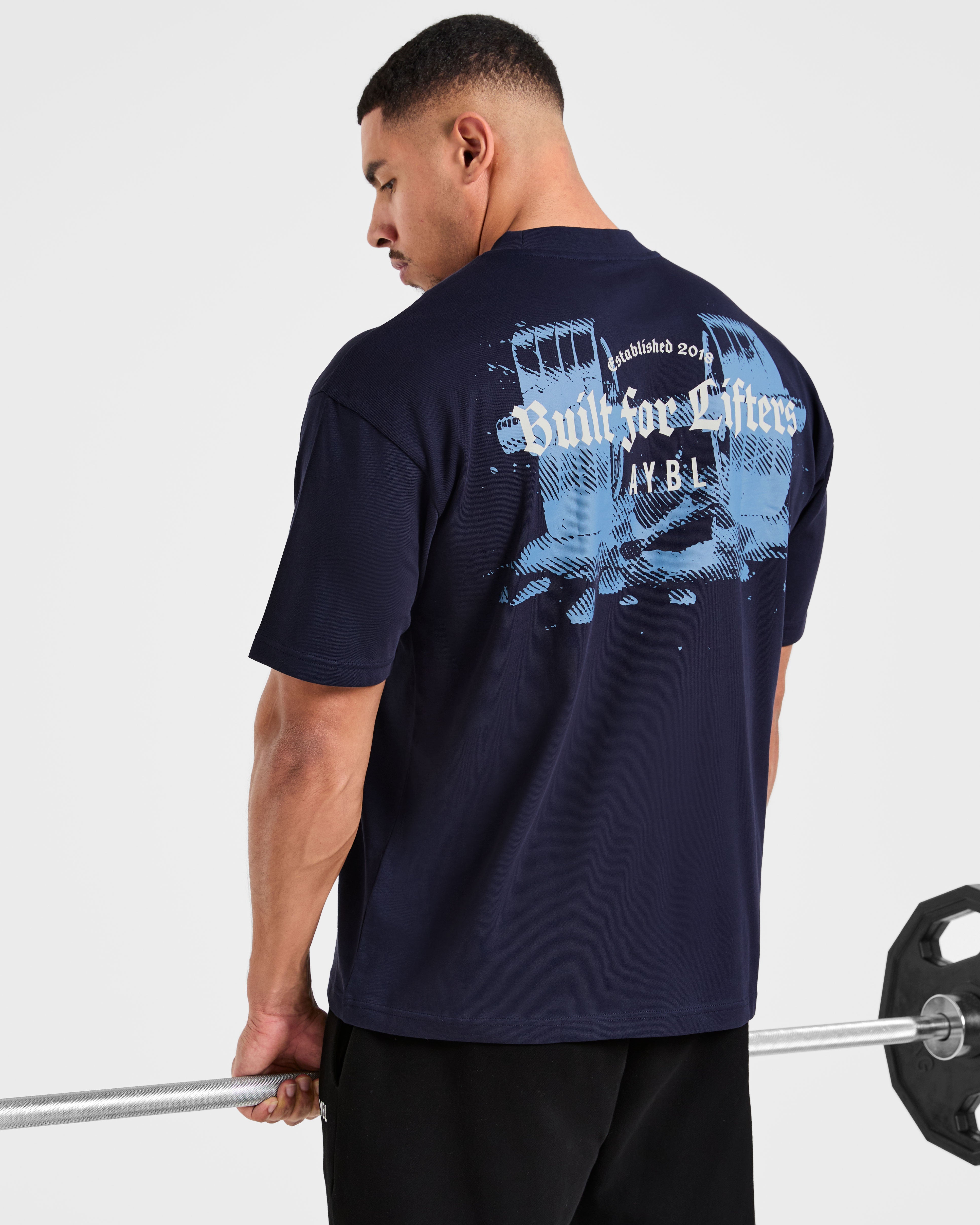 Built for Lifters Oversized T Shirt - Navy