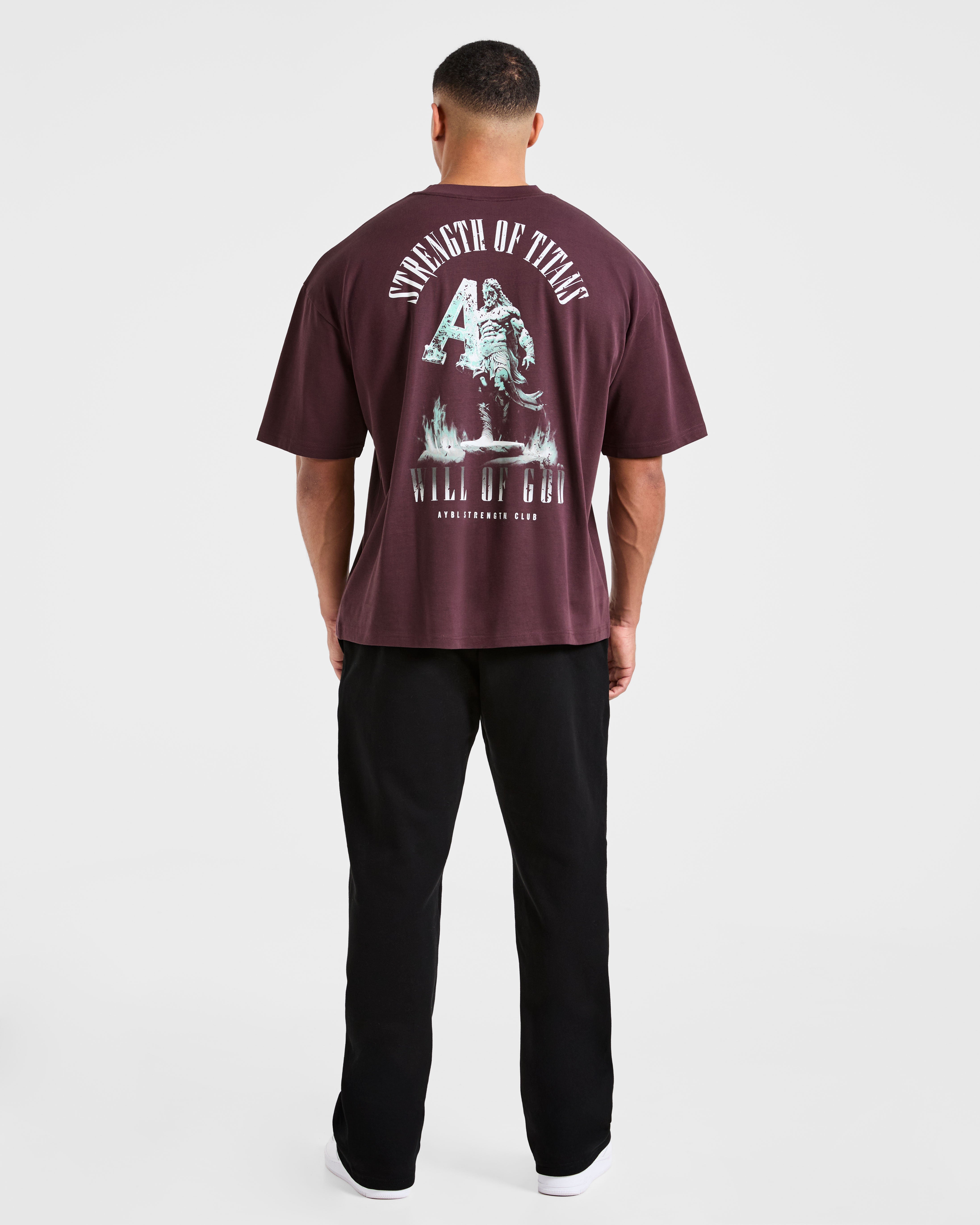 Strength Of Titans Oversized T Shirt - Smoke Bessen