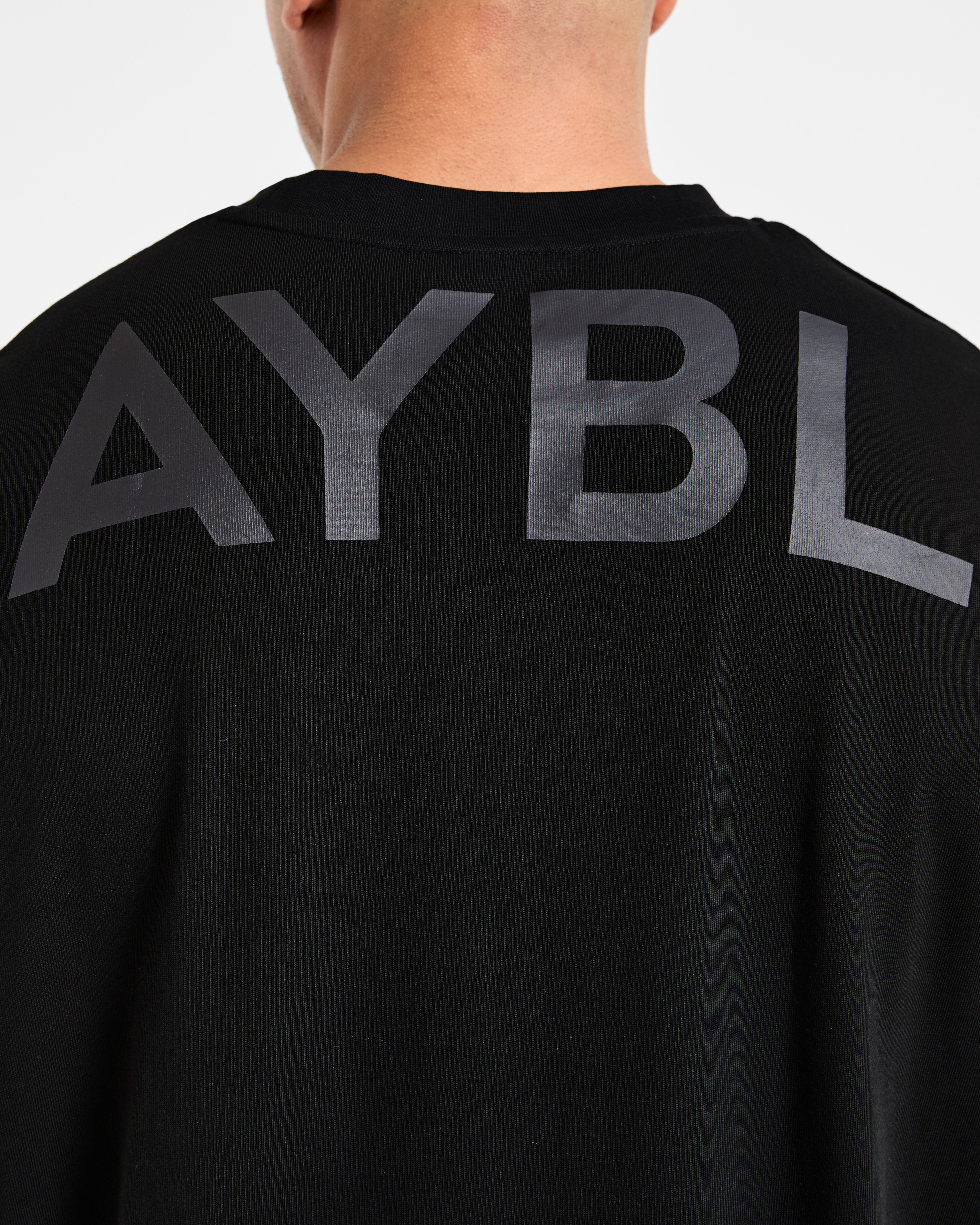 Essential Oversized Graphic Tank - Zwart