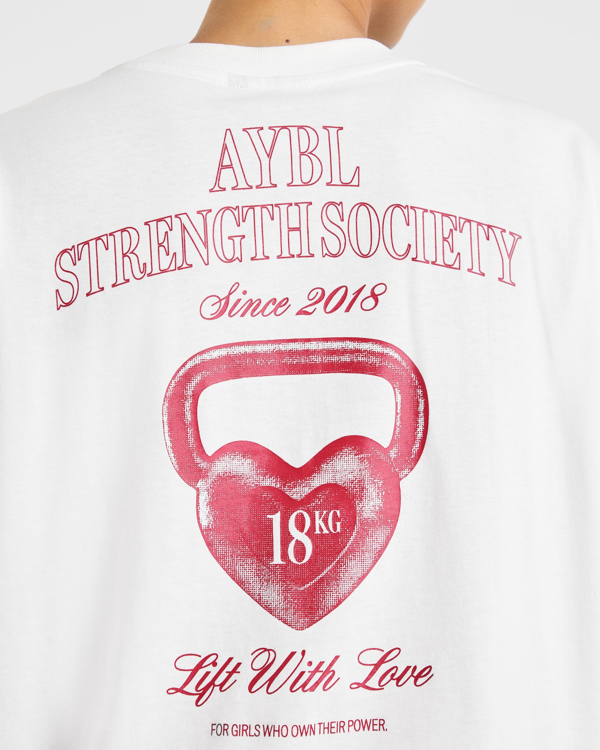 AYBL Lift Love Oversized T Shirt - Wit
