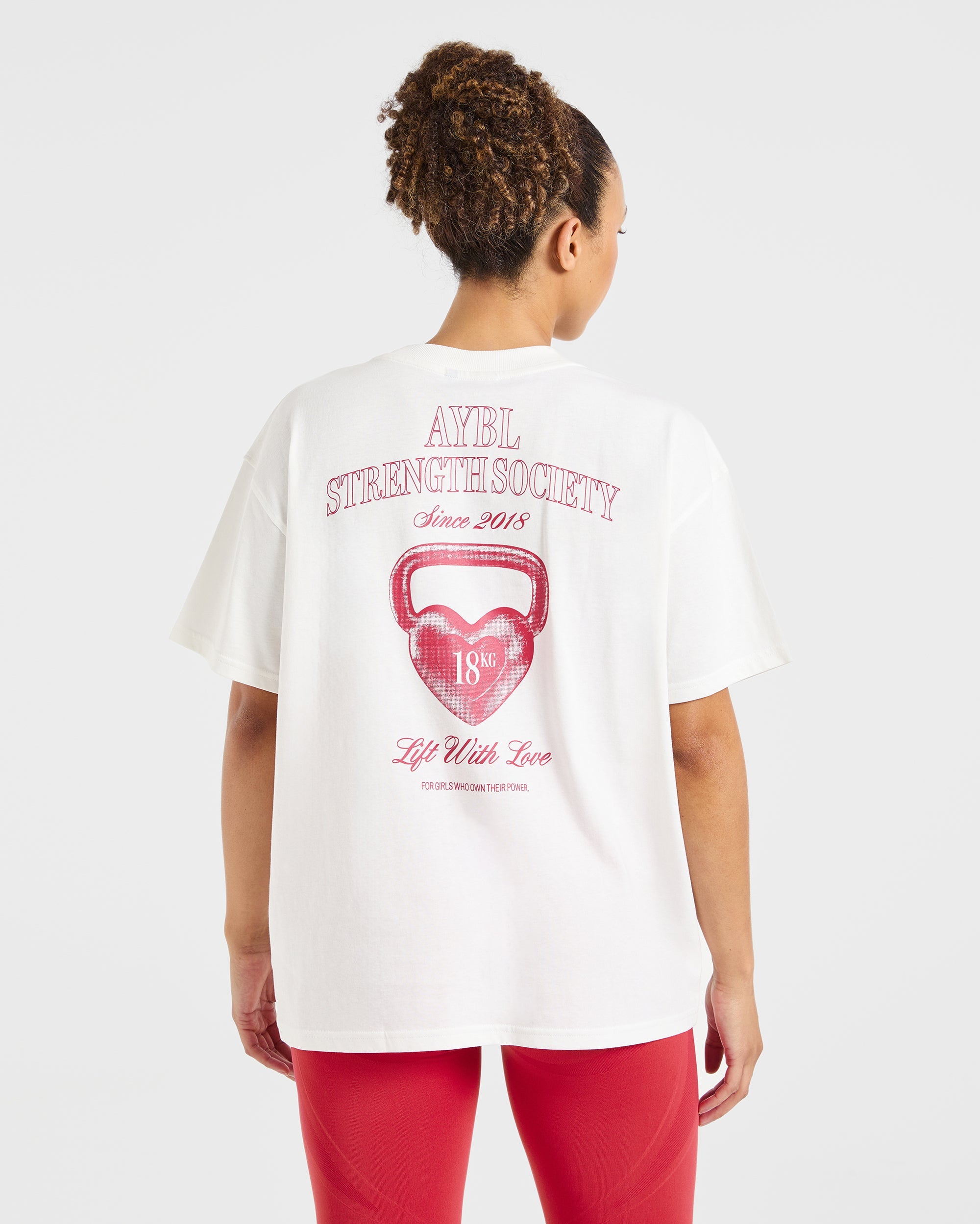 AYBL Lift Love Oversized T Shirt - Wit