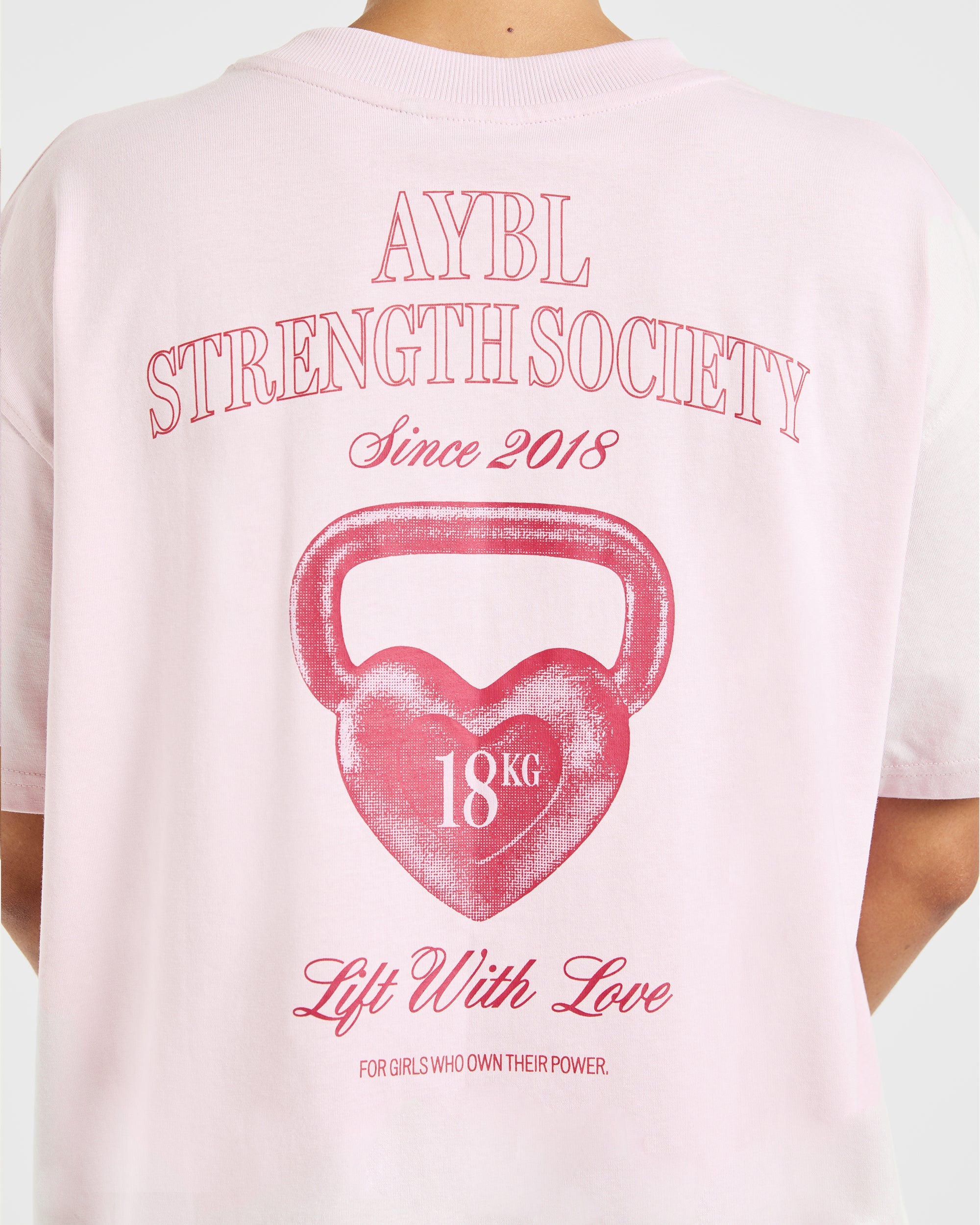 AYBL Lift Love Oversized T Shirt - Iced Roze