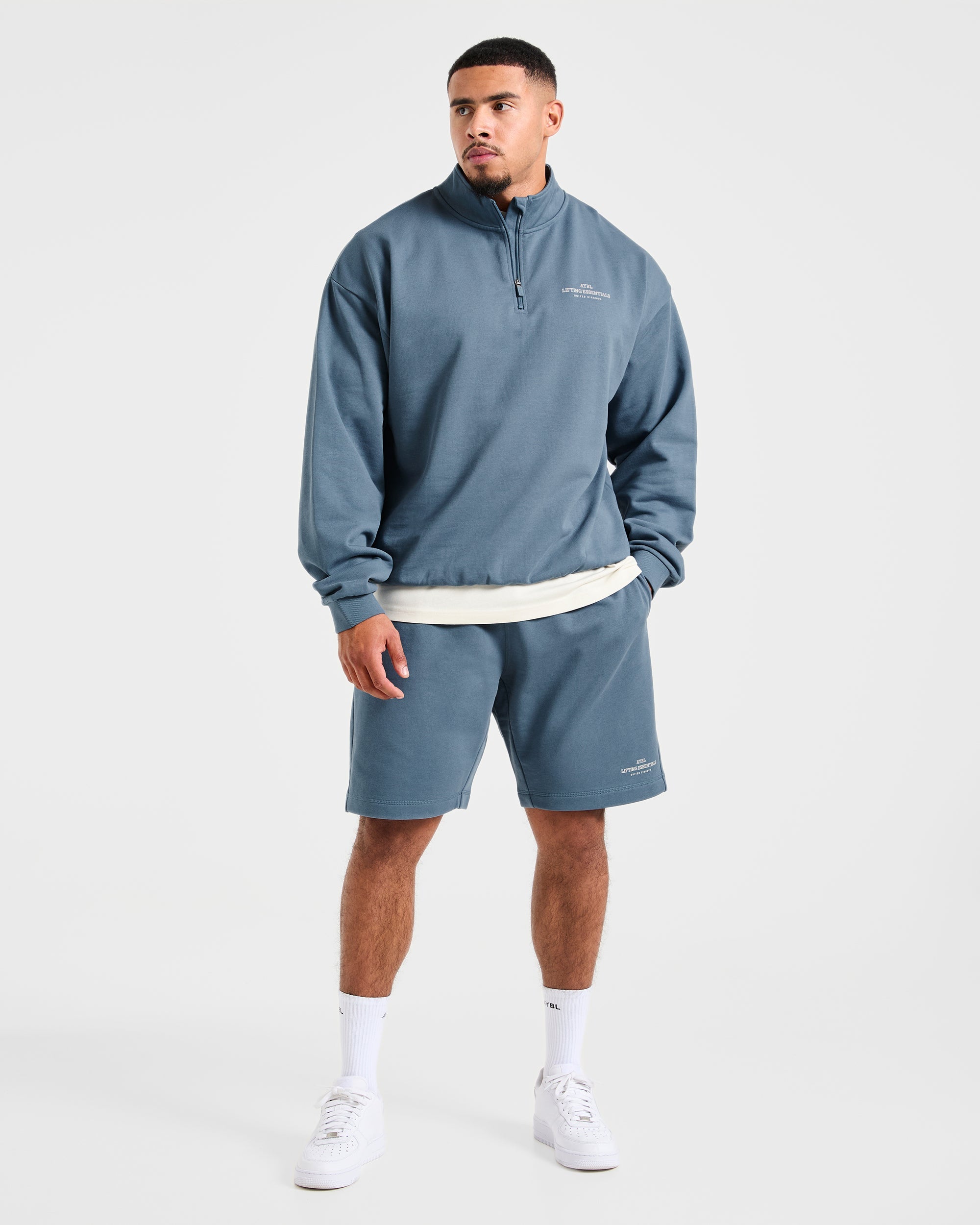 Apex Lifting Essentials 1/4 Zip Pullover - Titanium Blauw