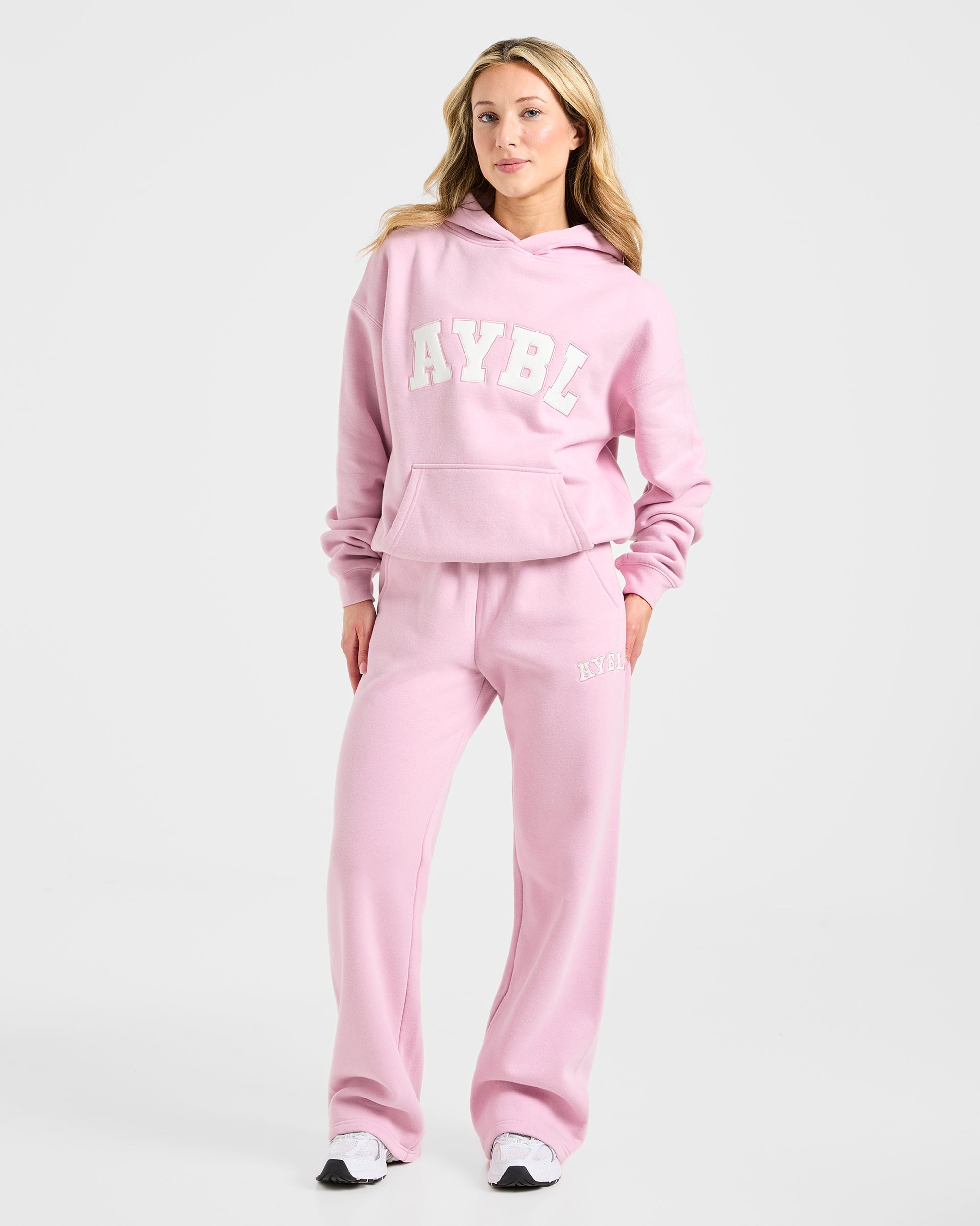 Varsity 2.0 Oversized Straight Leg Joggers - Iced Roze