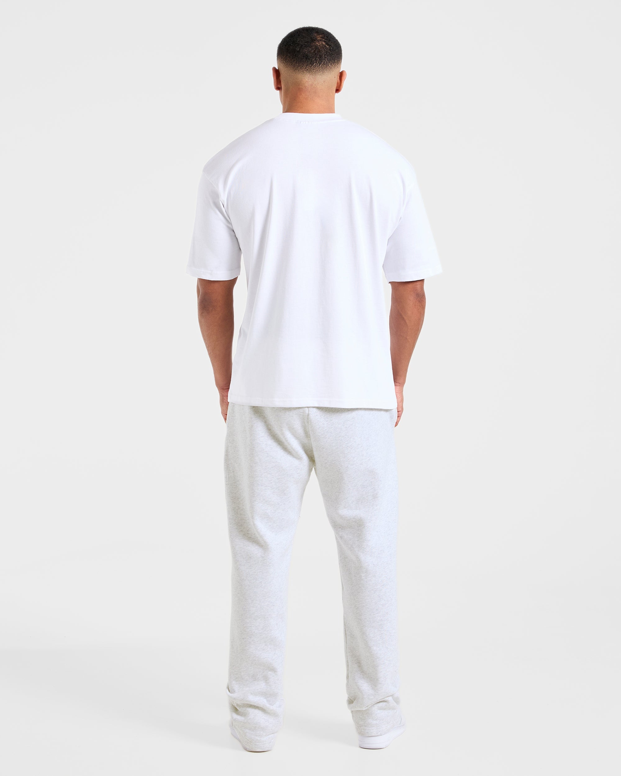 Essential Oversized Straight Leg Joggers - Grijs Marl