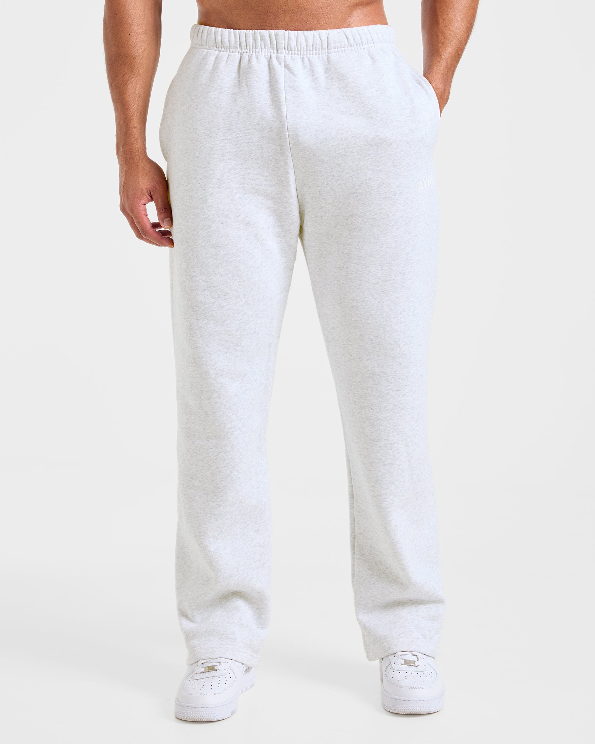 Essential Oversized Straight Leg Joggers - Grijs Marl