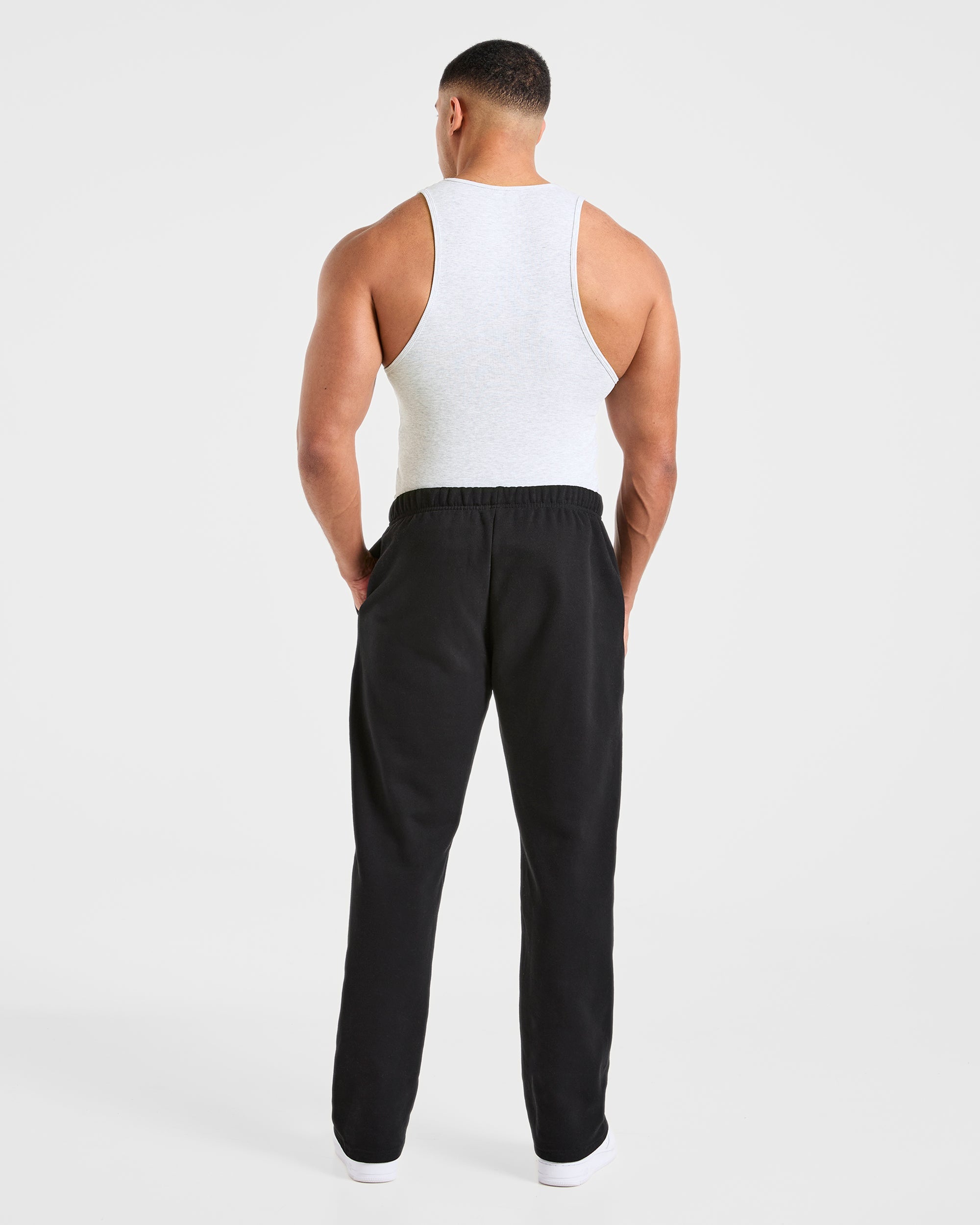 Muscle Ribbed Tank - Licht Grijs Marl