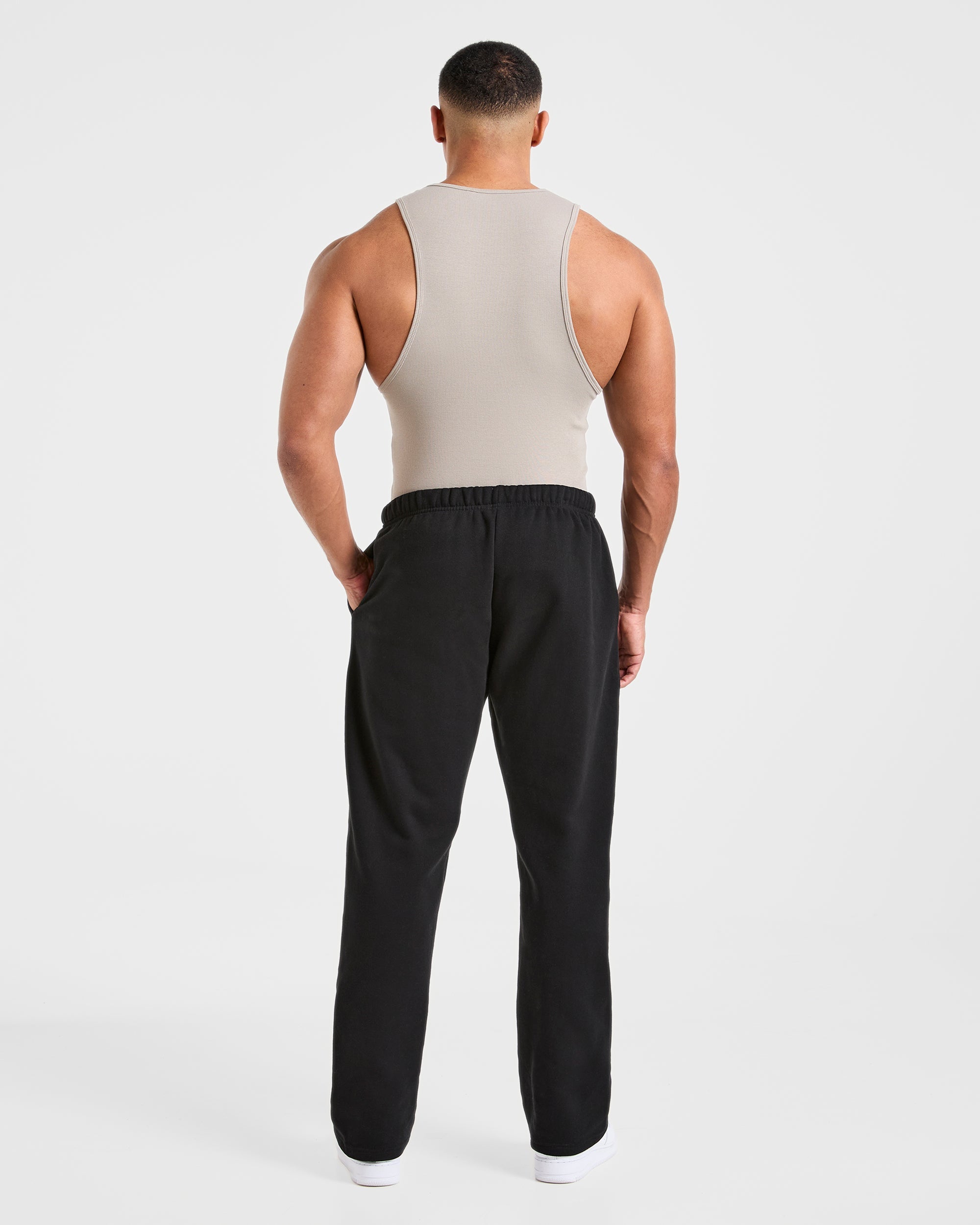 Muscle Ribbed Tank - Cloud Grijs