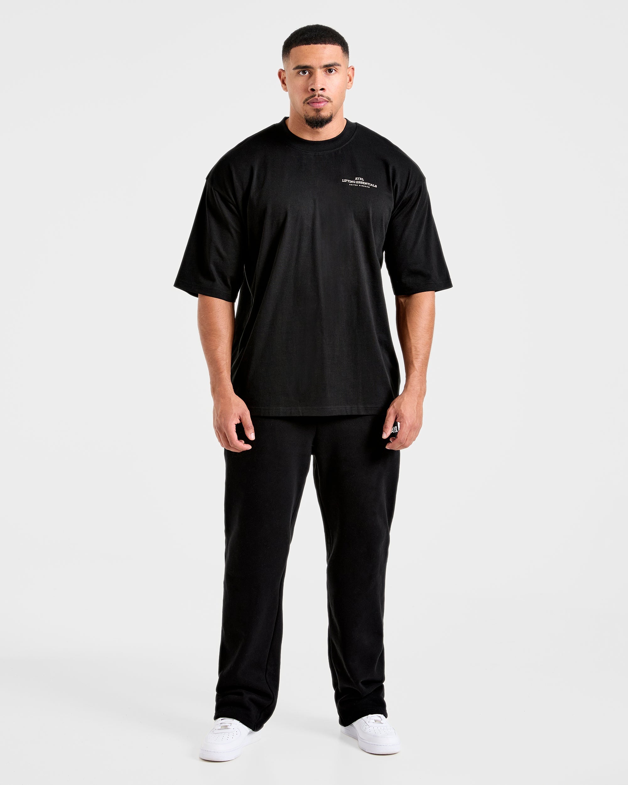 Apex Lifting Essentials Oversized T Shirt - Zwart/Crème