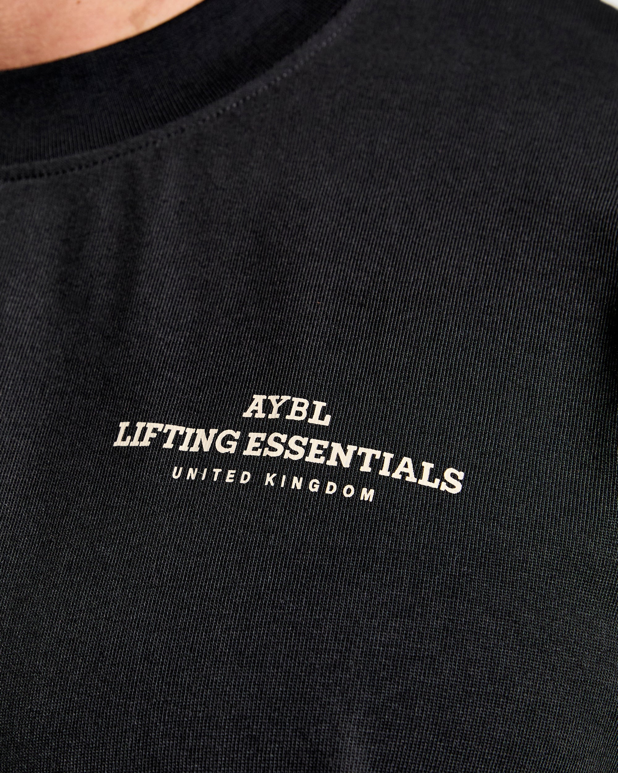 Apex Lifting Essentials Oversized T Shirt - Zwart/Crème