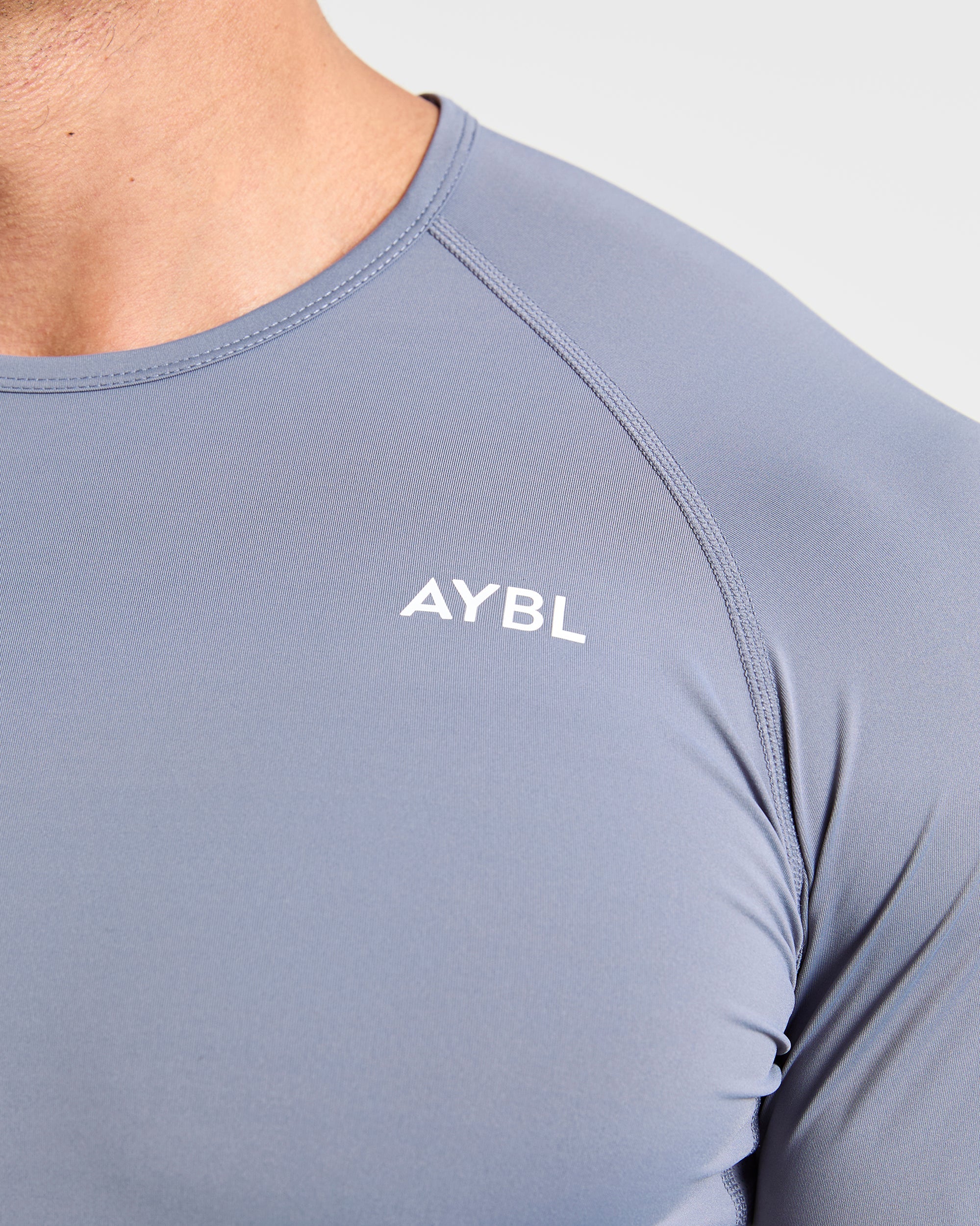 Compression Long Sleeve T Shirt - Slate Grijs