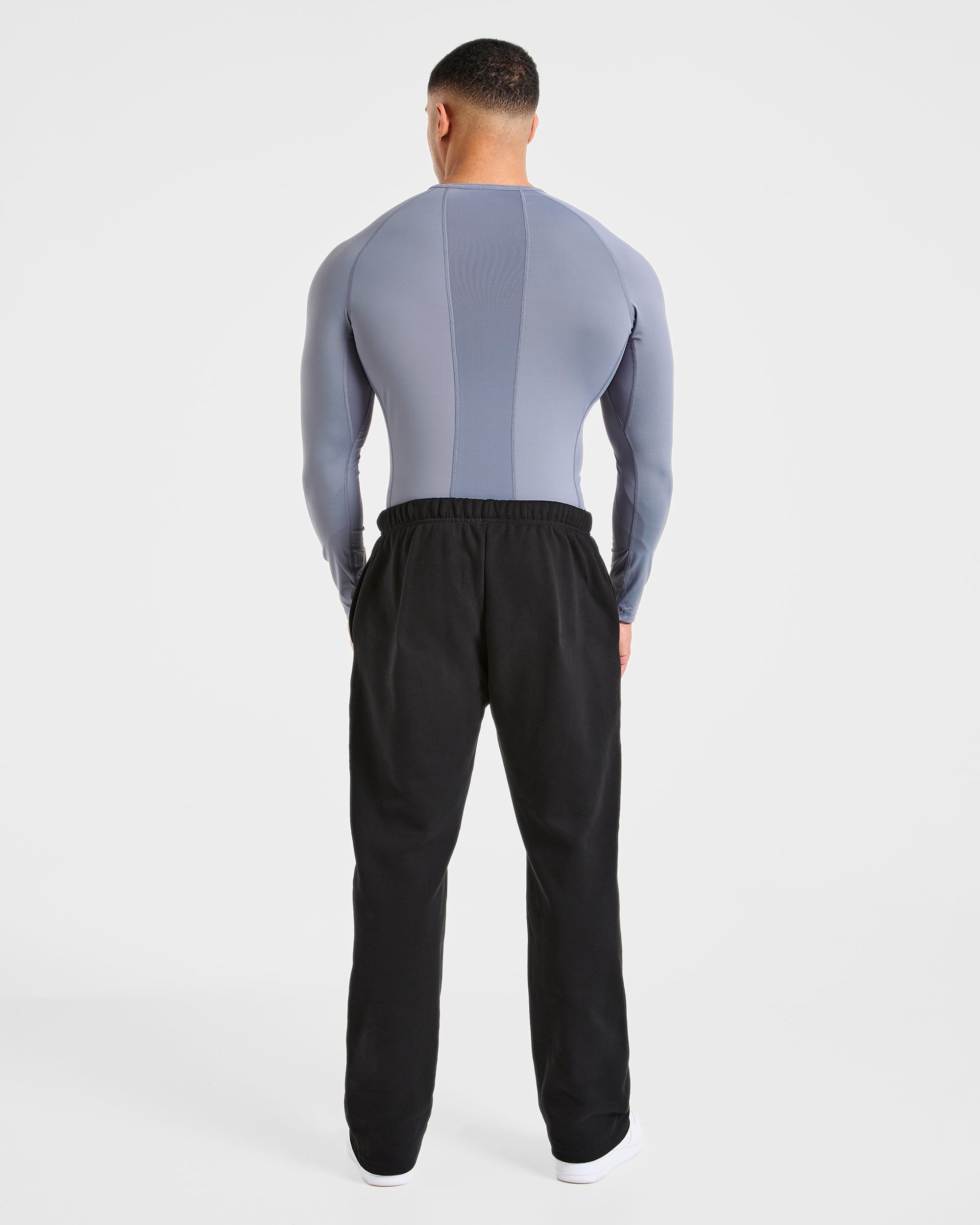 Compression Long Sleeve T Shirt - Slate Grijs