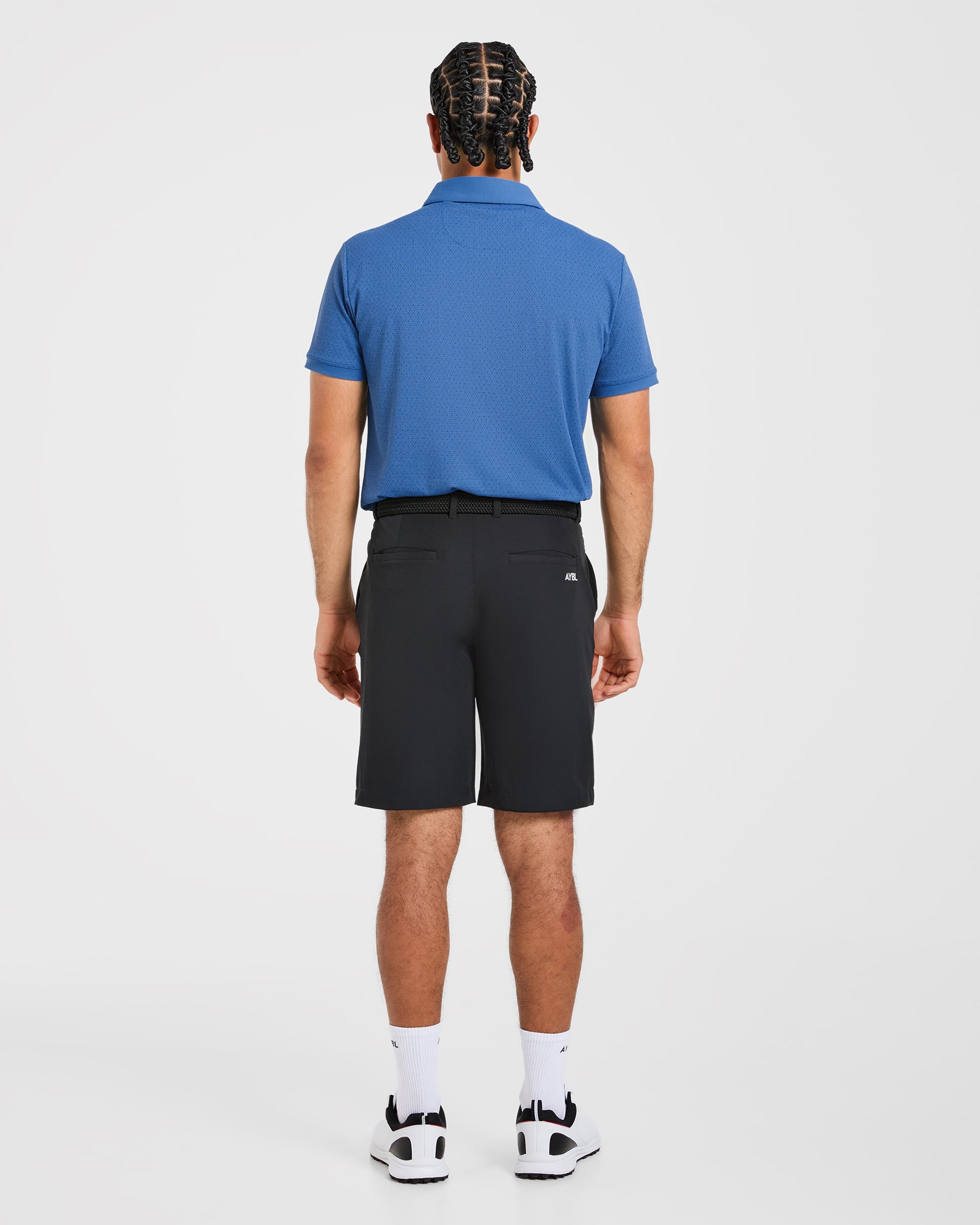 Precision Geometric Polo - Ocean Blauw