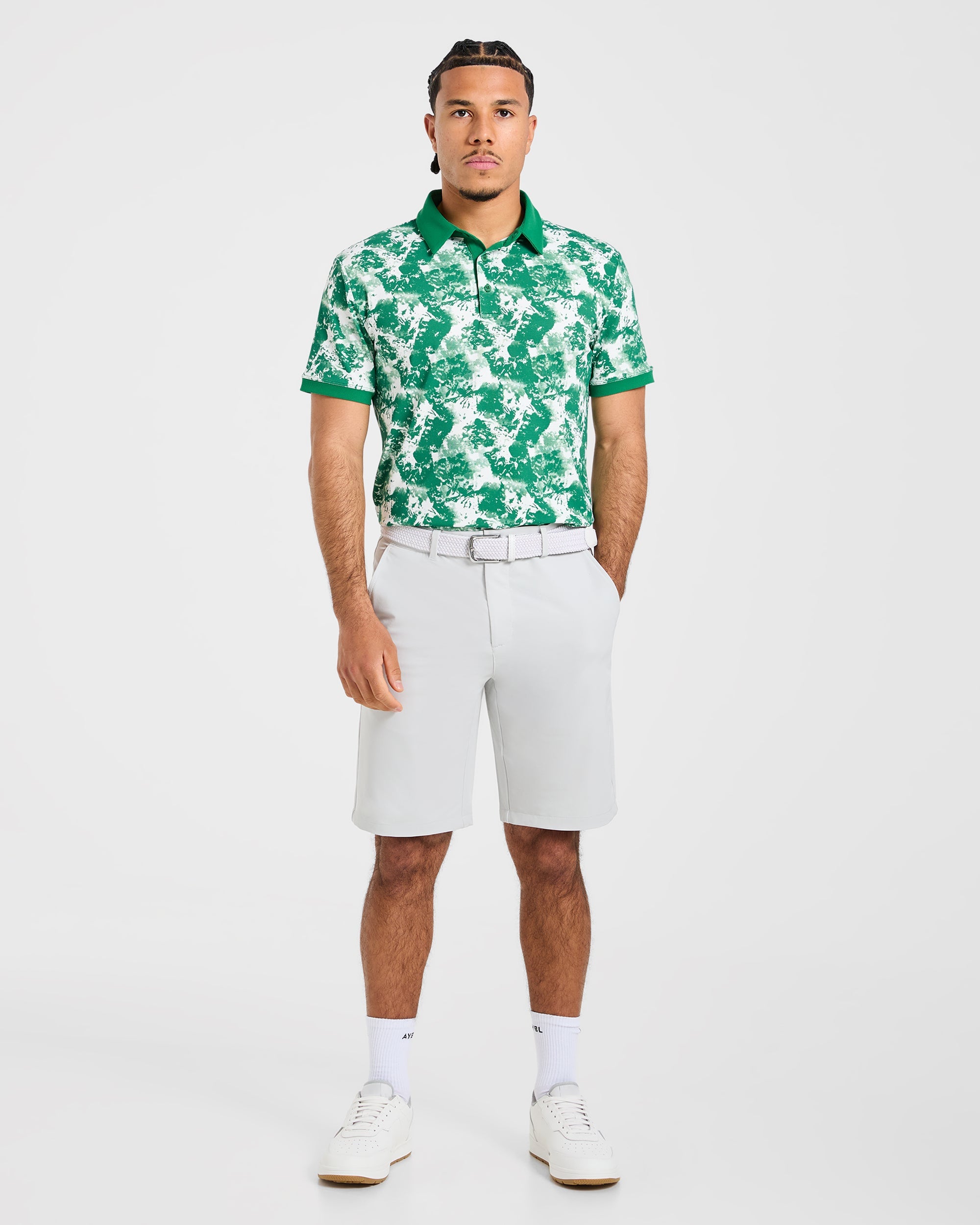 Precision Splatter Polo - Rye Groen/Crème